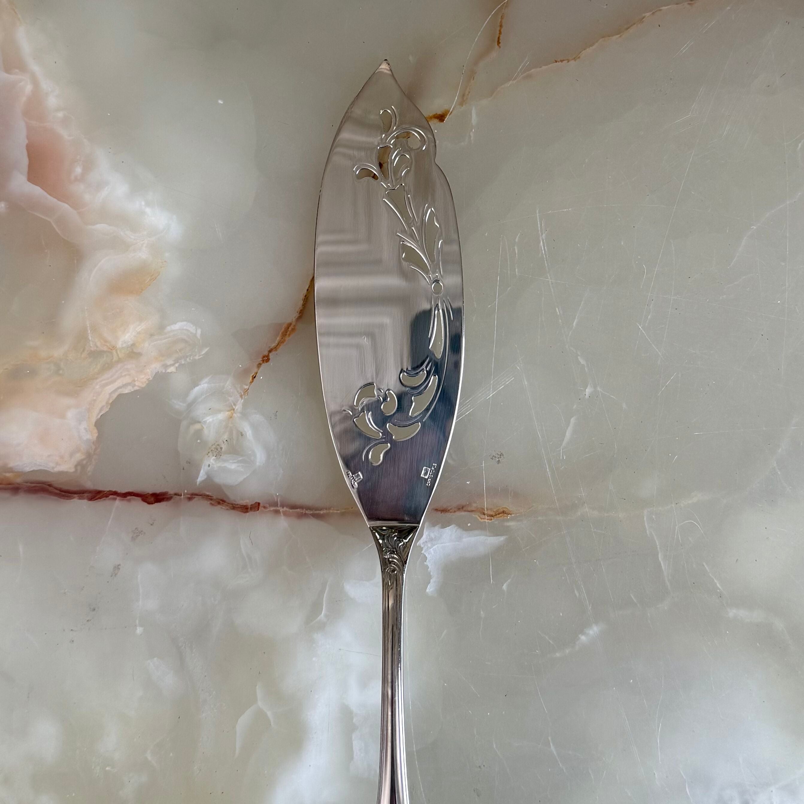 Christofle Marly Silver Plated Fish Serving Knife