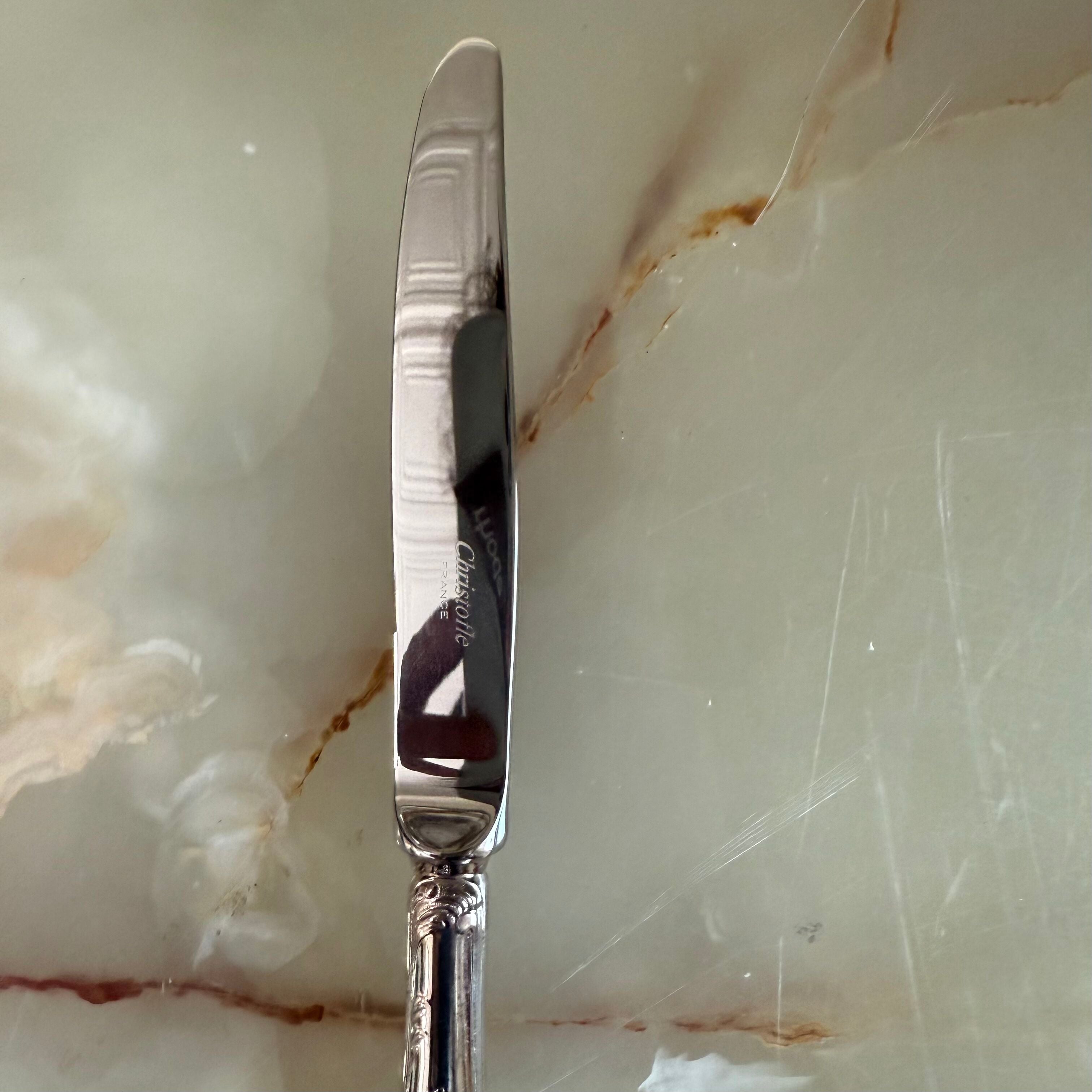 Christofle Marly Silver Plated Dessert Knife Set of 3