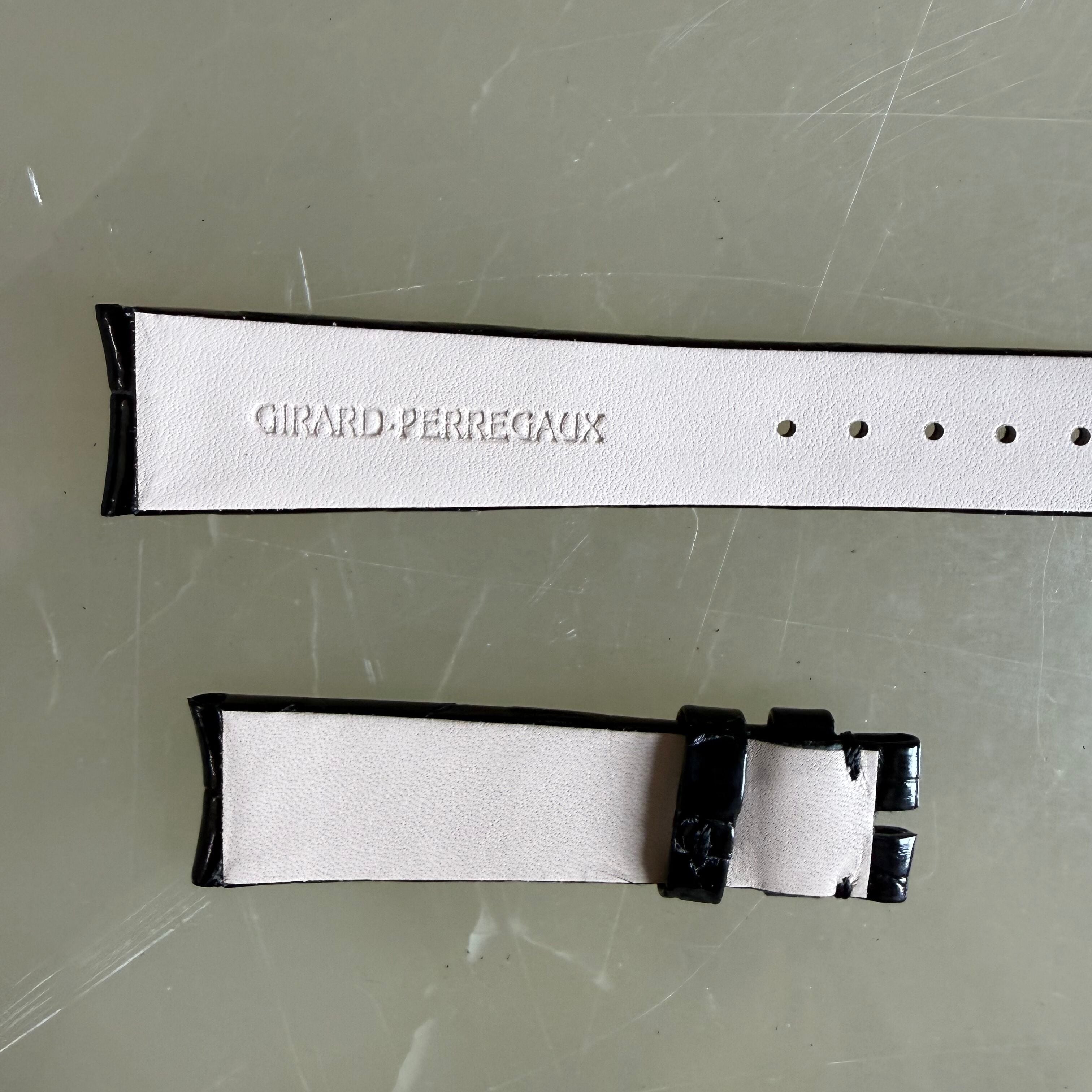 Authentic Girard Perregaux Black Crocodile Watch Strap Band 16mm