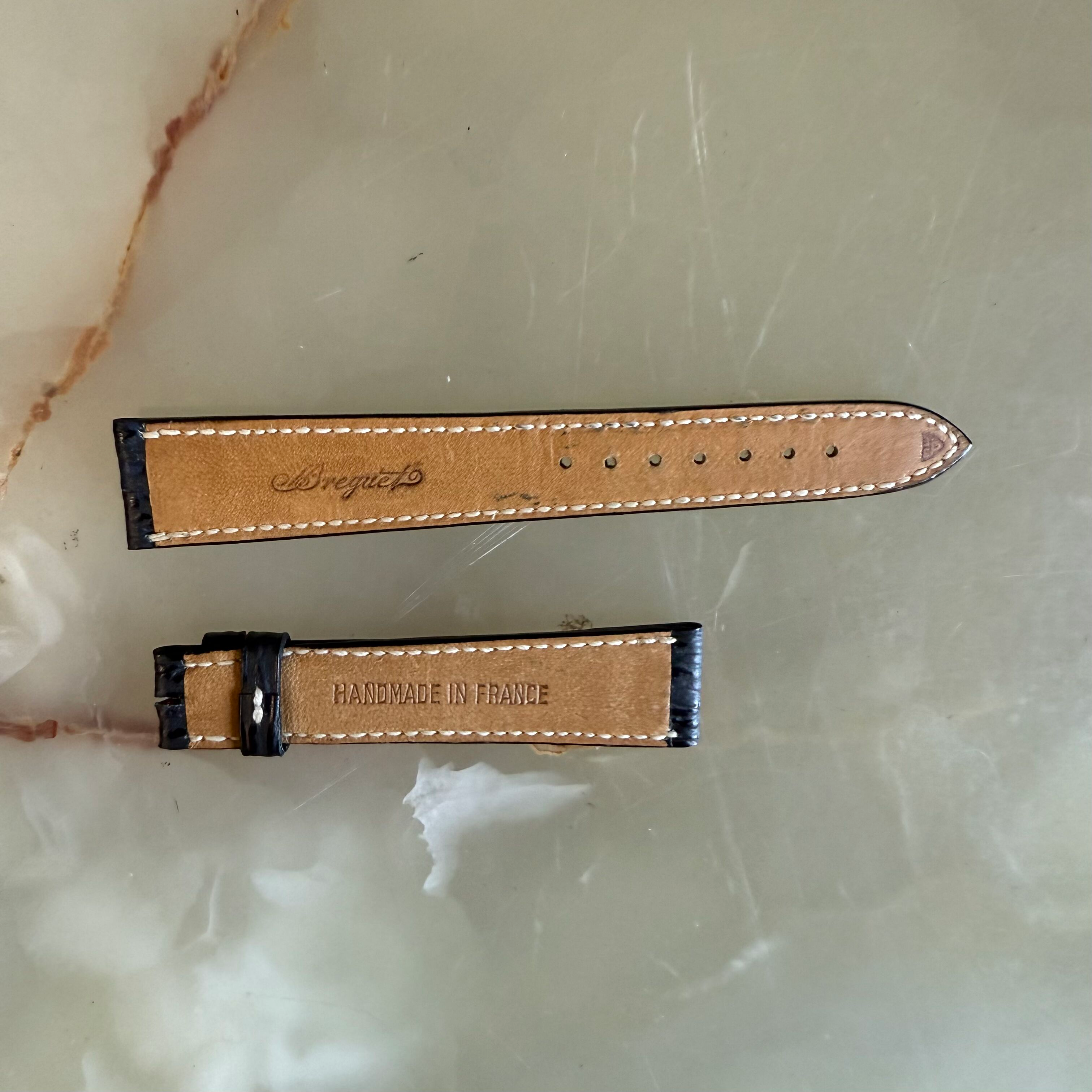 Authentic Breguet Blue Shark Watch Strap Band 18mm Padded & Stitched
