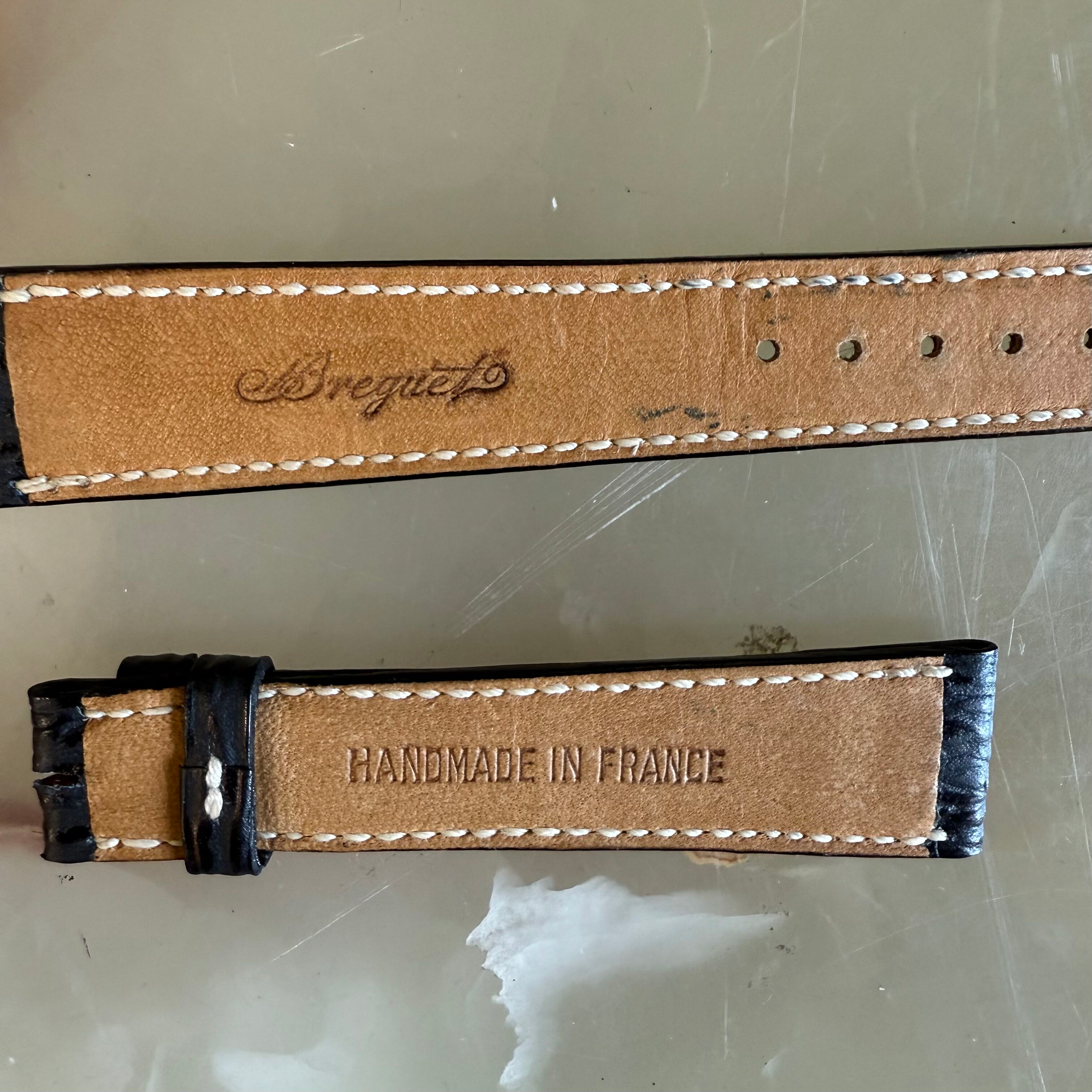 Authentic Breguet Blue Shark Watch Strap Band 18mm Padded & Stitched