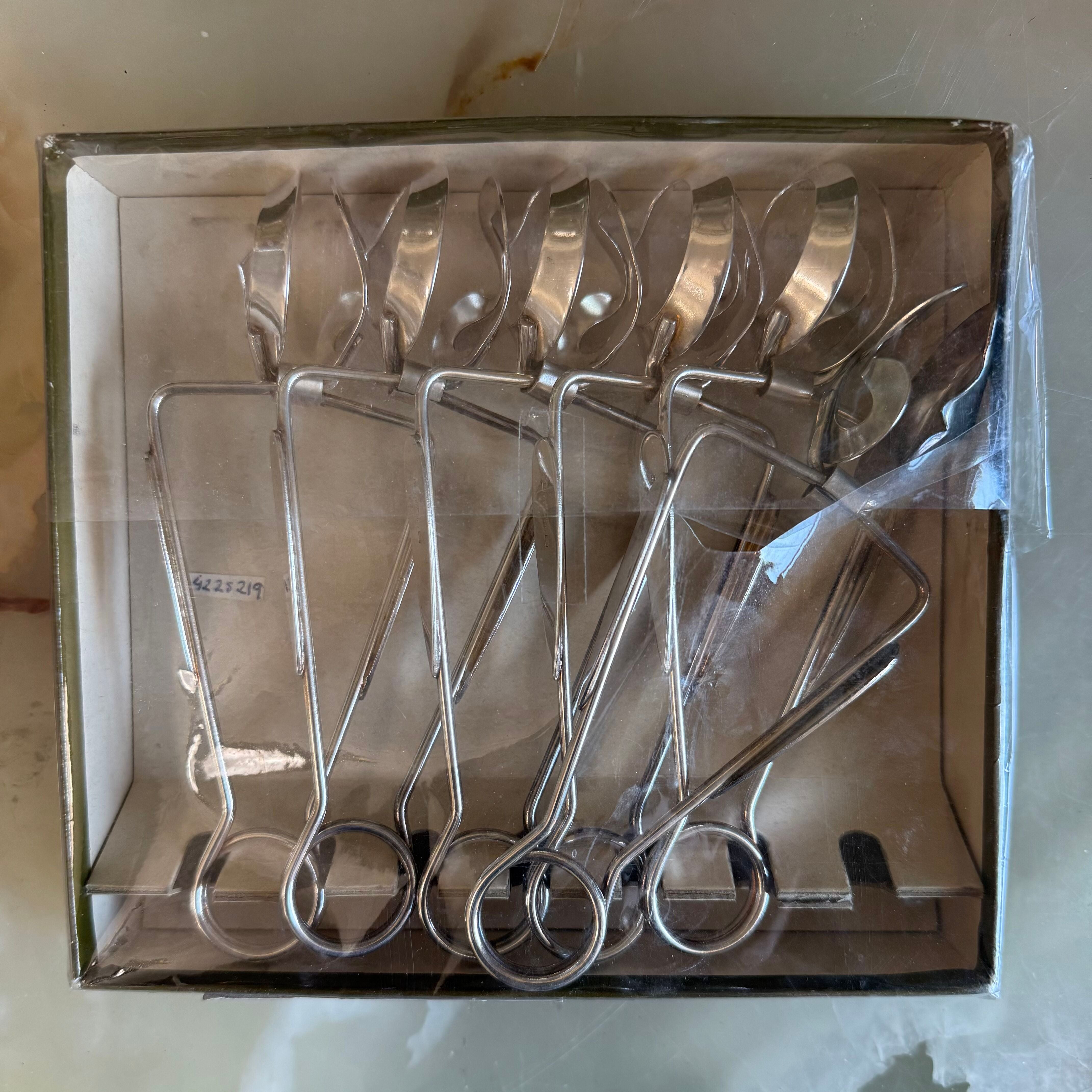 Christofle Silver Plated Escargot Tongs Set of 6