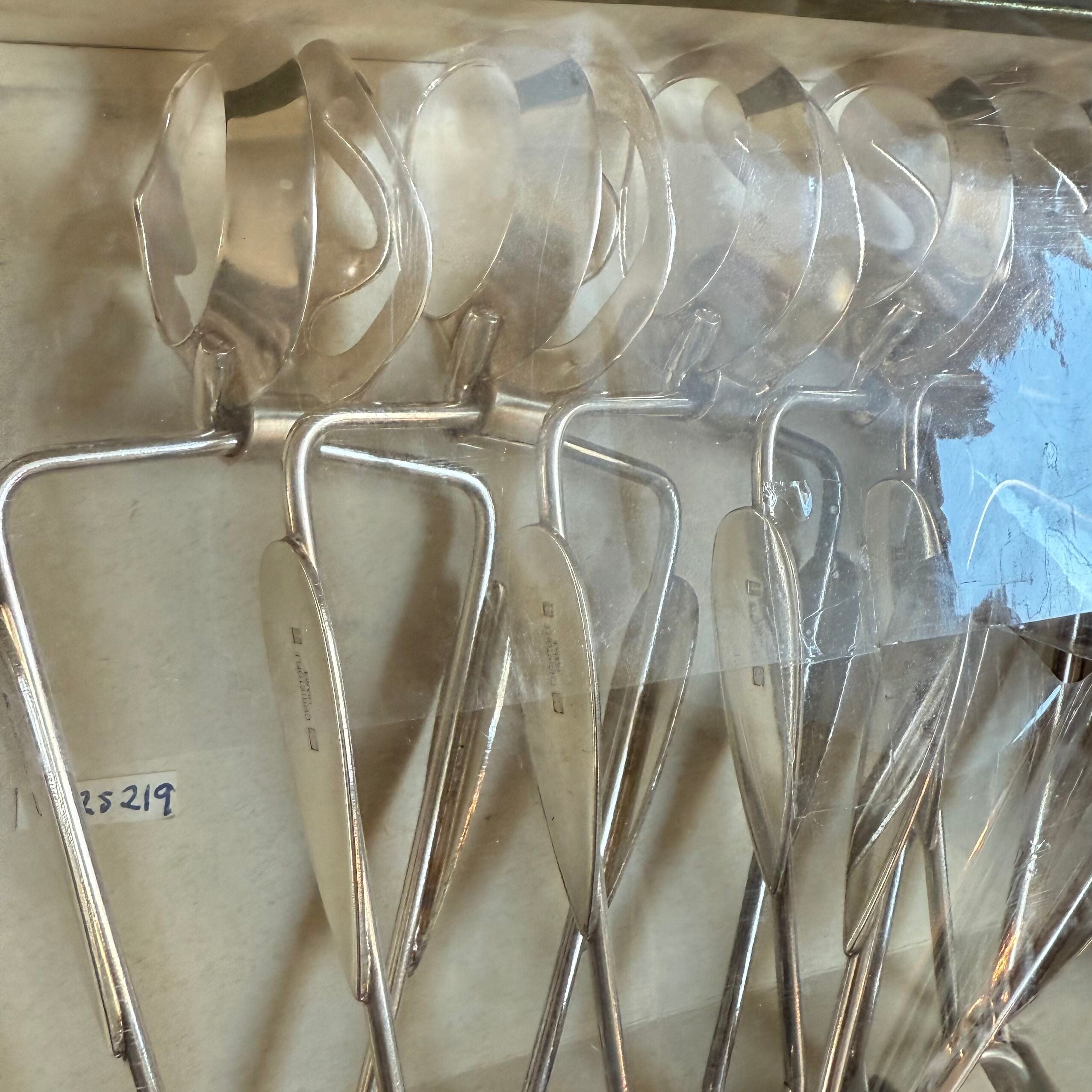 Christofle Silver Plated Escargot Tongs Set of 6