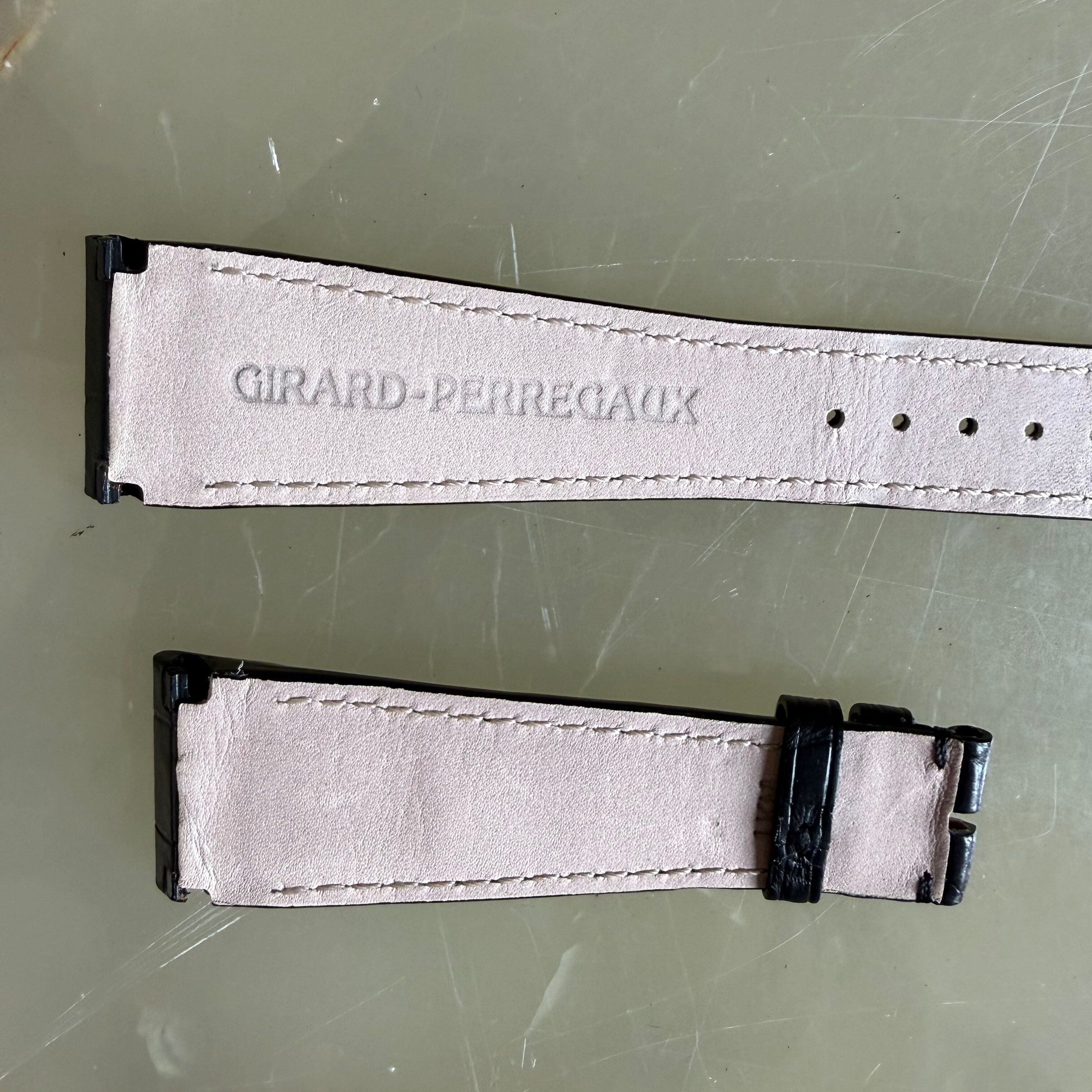 Authentic Girard Perregaux Black Crocodile Watch Strap Band 20mm