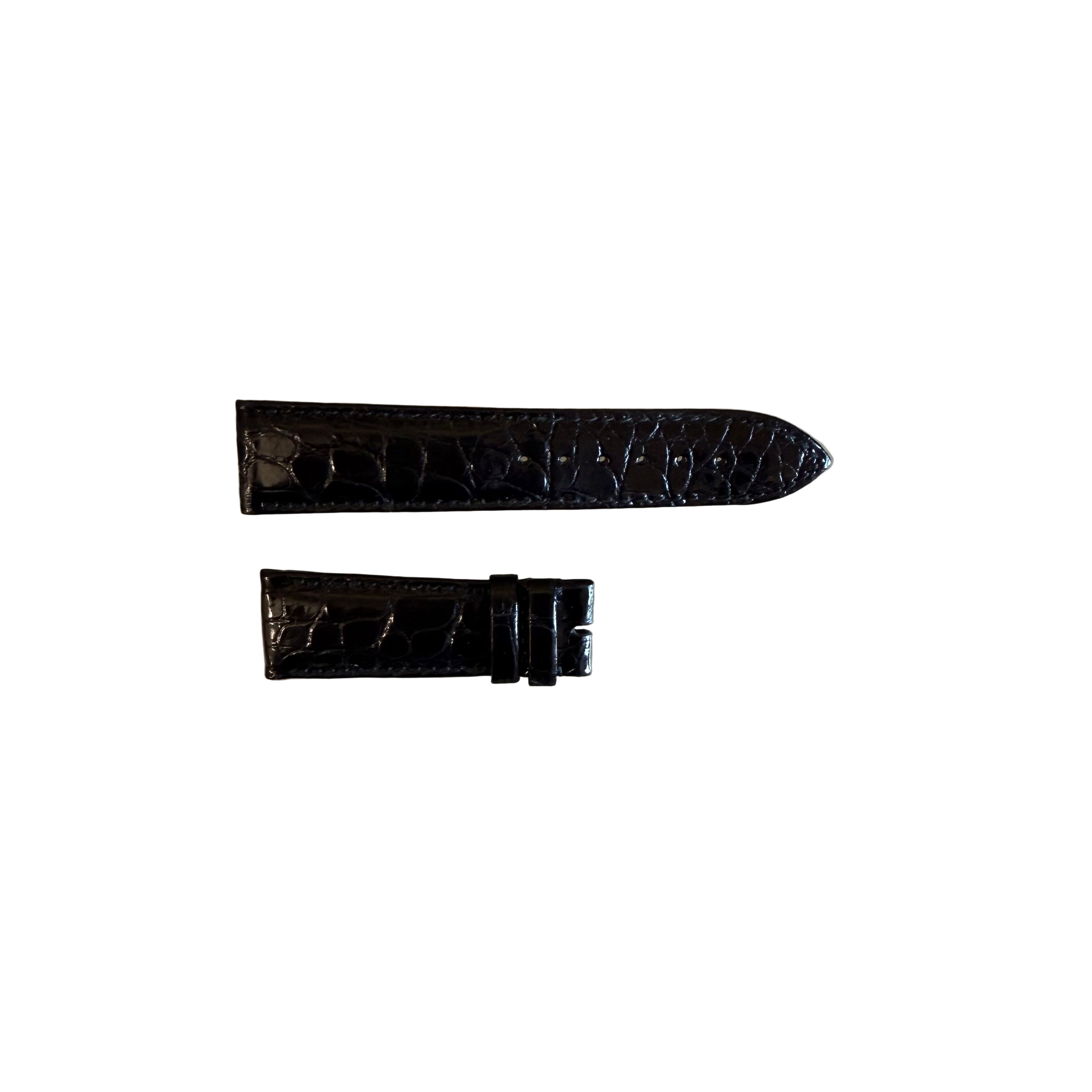 Authentic Breguet Black Crocodile Watch Strap Band 21mm Padded & Stitched
