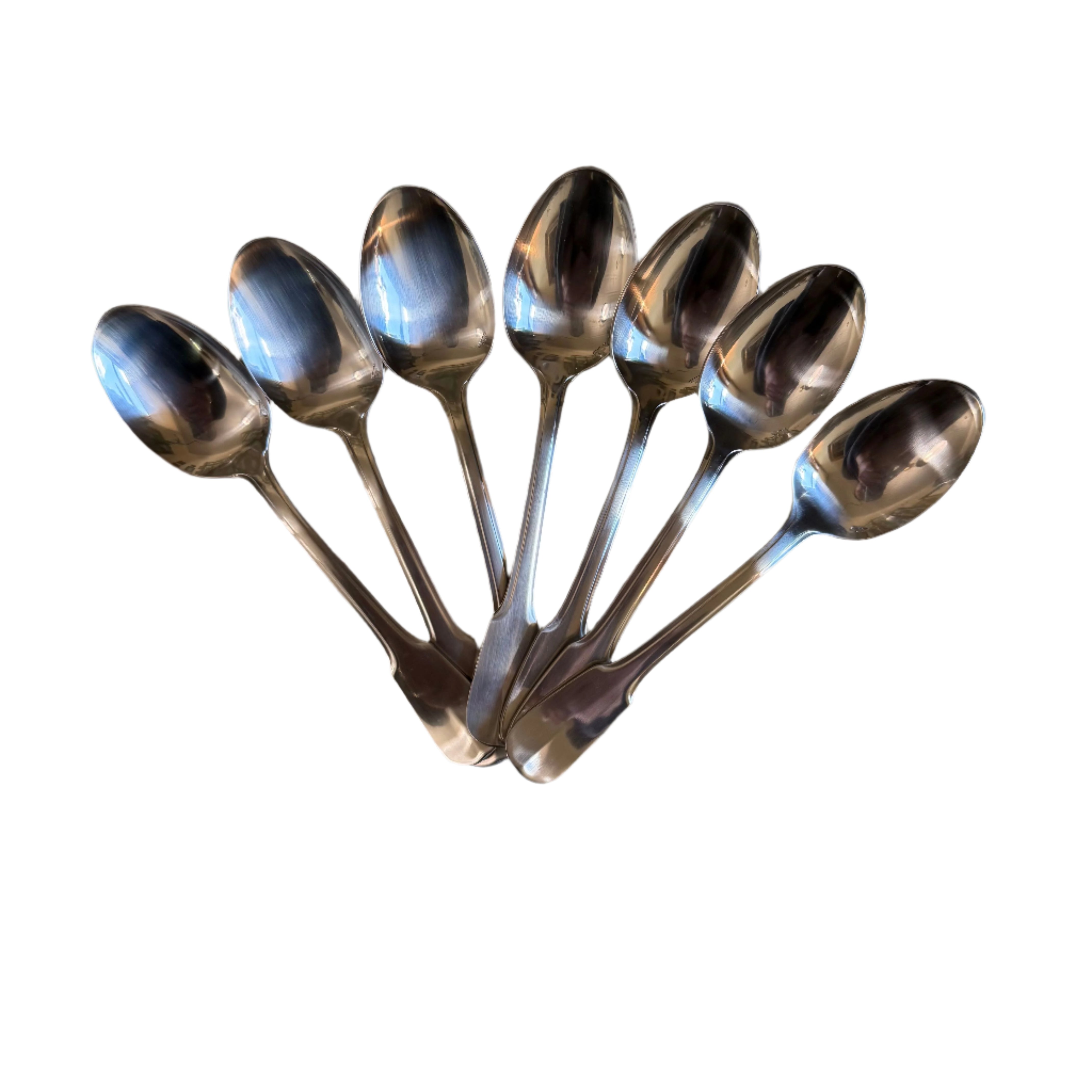 Christofle Dessert Oval Soup Spoon Bearn (Stainless) Set of 7
