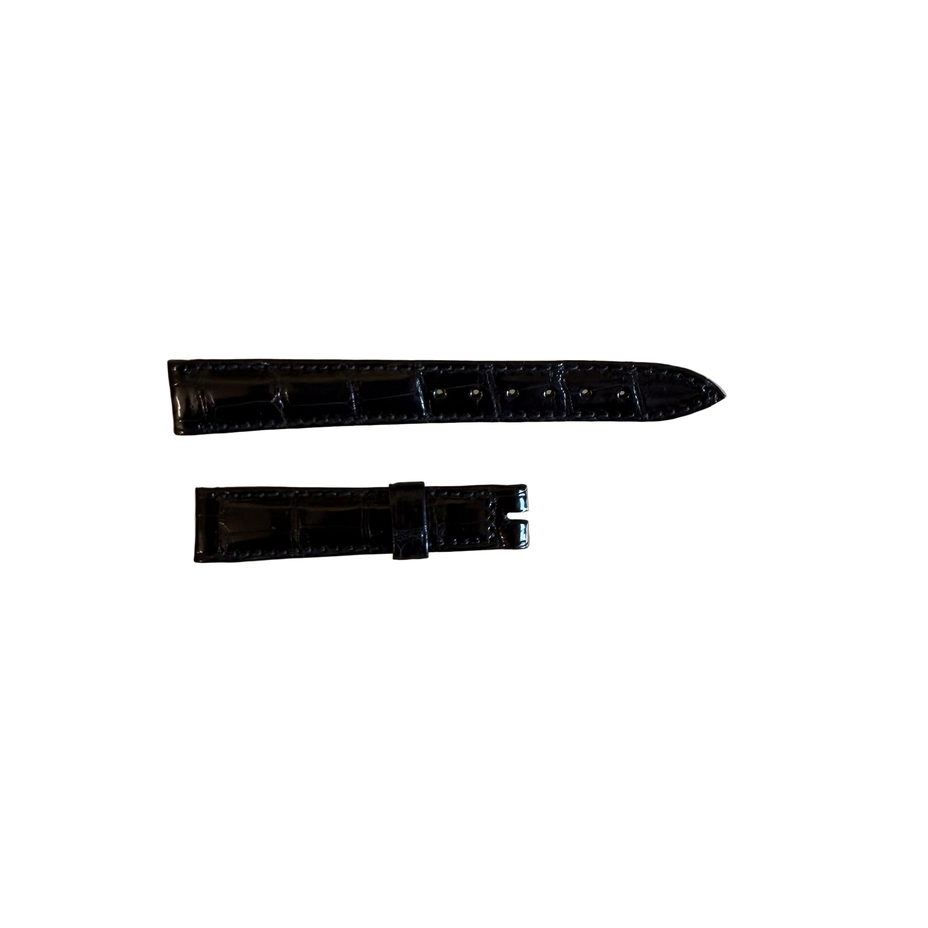 Authentic Breguet Black Crocodile Watch Strap Band 14.5mm Padded & Stitched