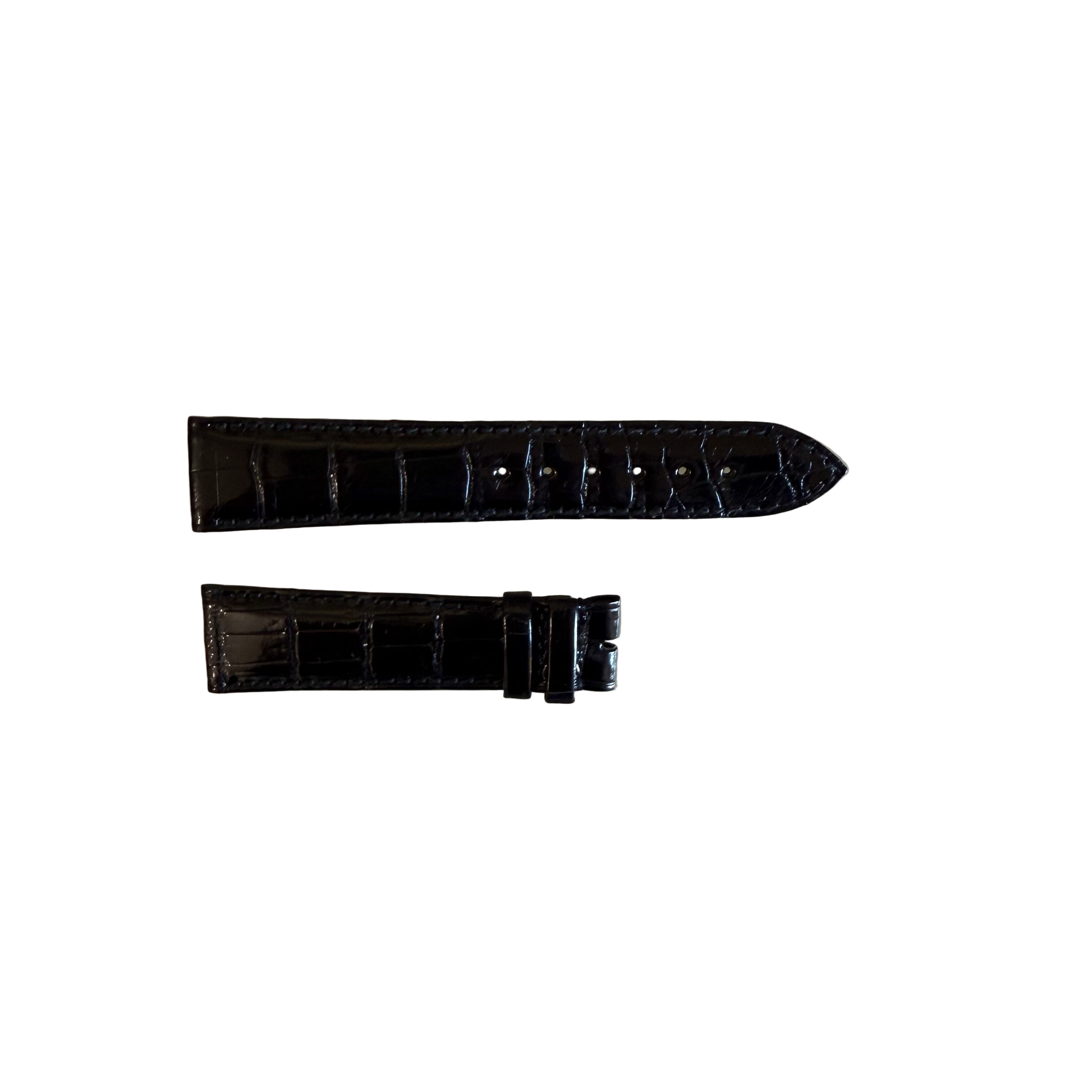 Authentic Breguet Black Crocodile Watch Strap Band 20mm Padded & Stitched