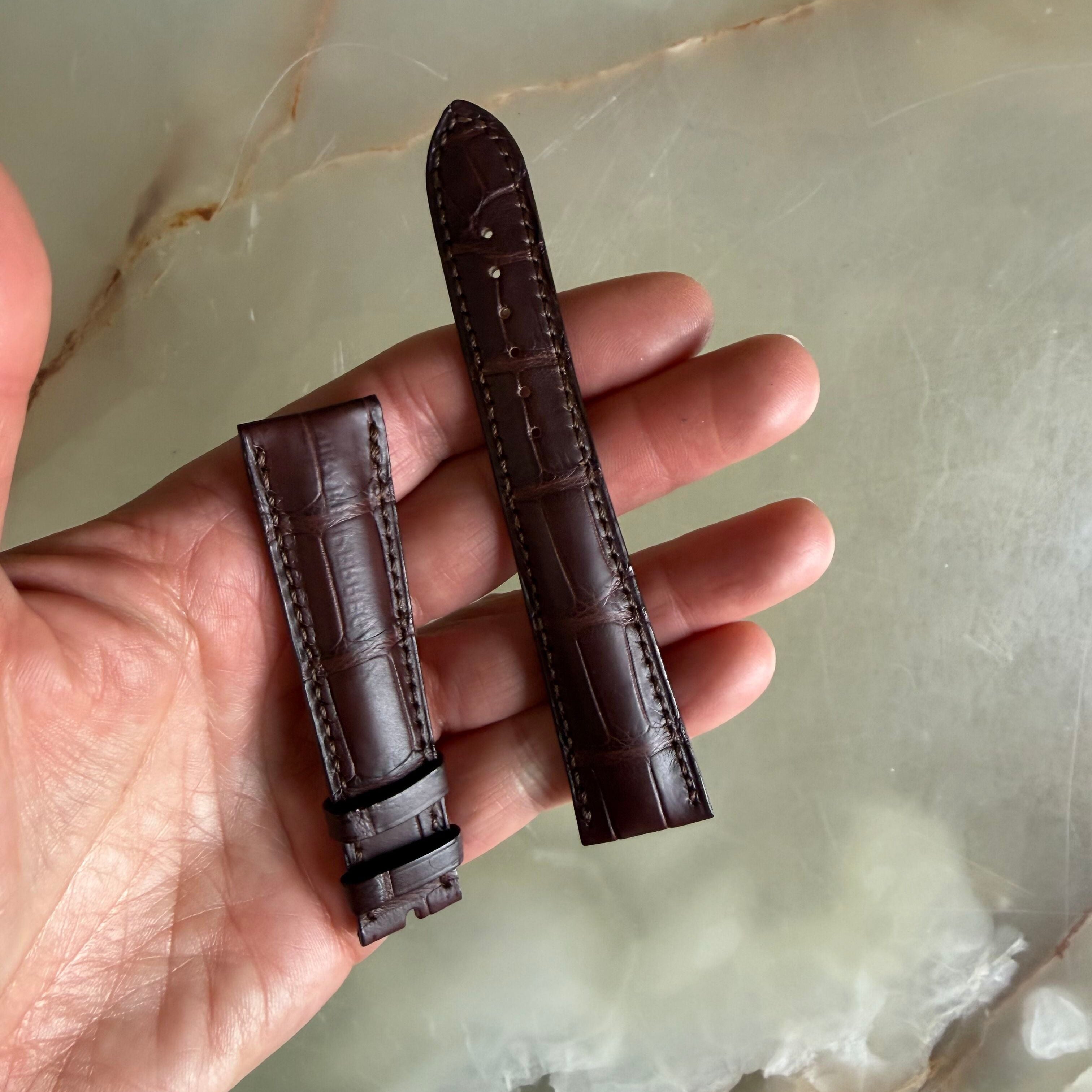 Authentic Girard Perregaux Brown Crocodile Watch Strap Band 20mm