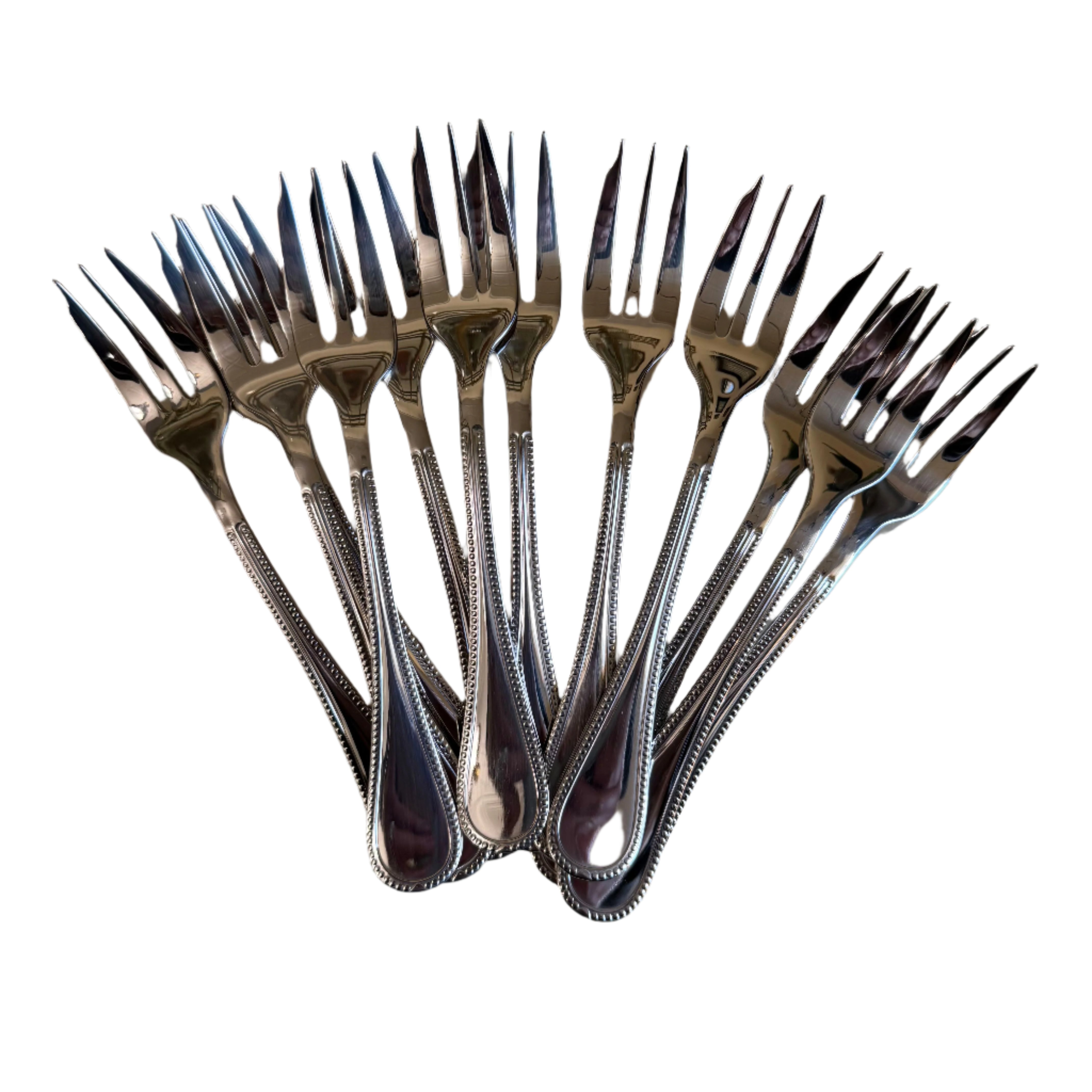 Christofle Ondine Stainless Steel Pastry Fork Set of 12 2427046
