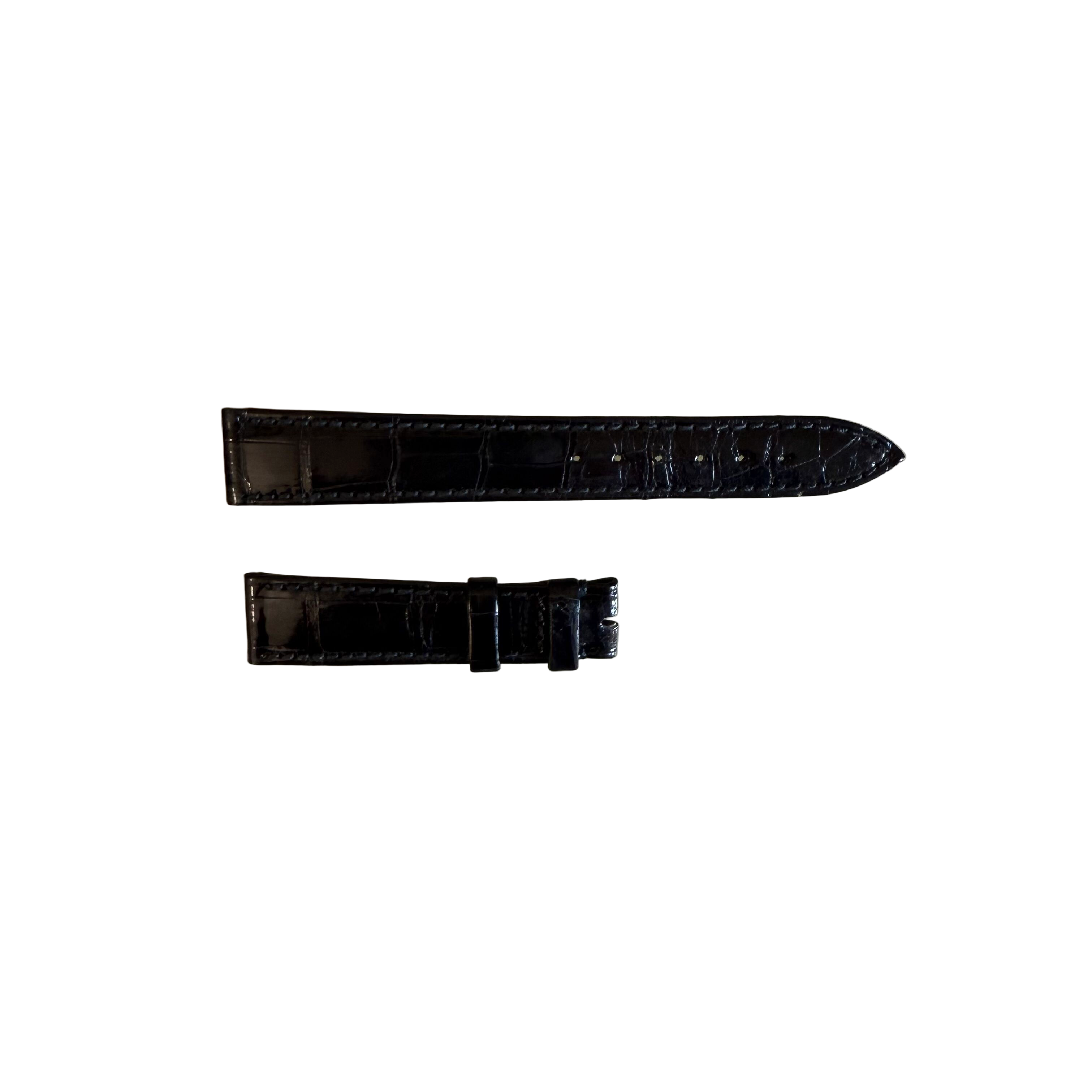 Authentic Breguet Black Crocodile Watch Strap Band Stitched 16mm