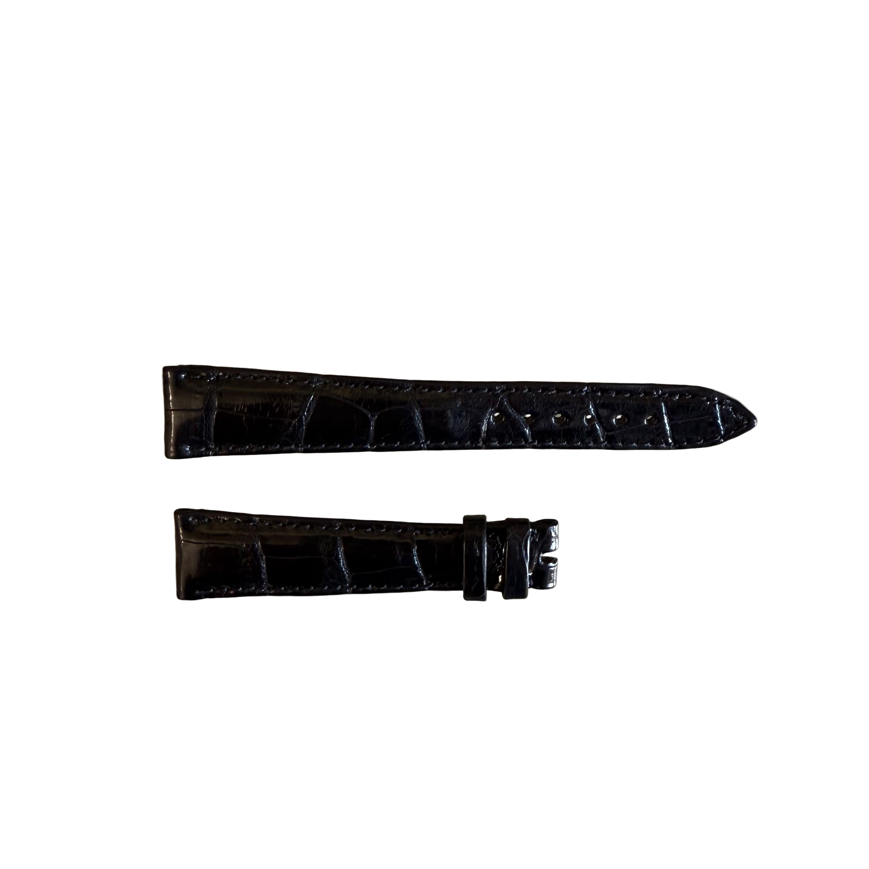 Authentic Breguet Black Crocodile Watch Strap Band 18mm Padded & Stitched