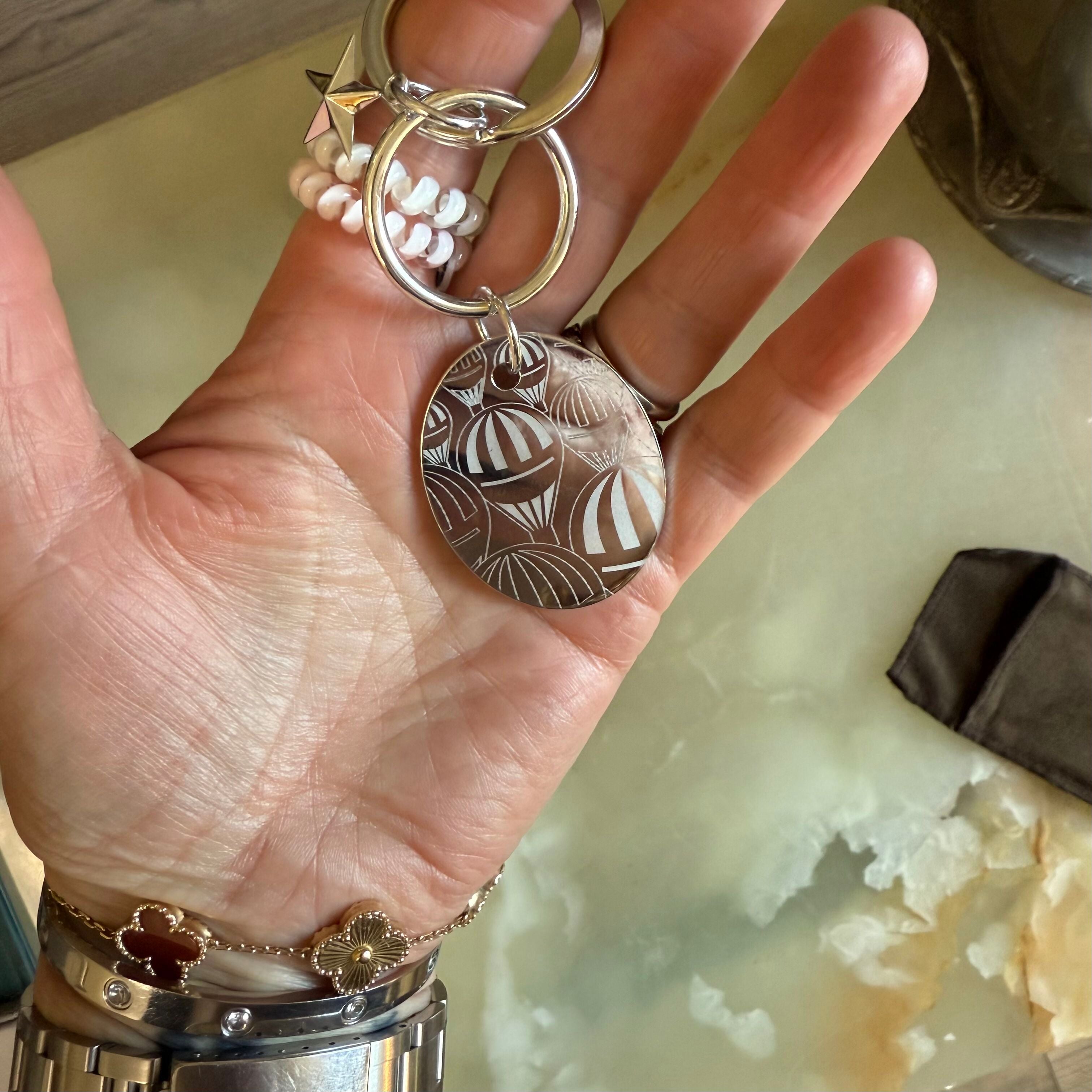 Christofle Montgolfiere Silver Plated Keychain B0425474102