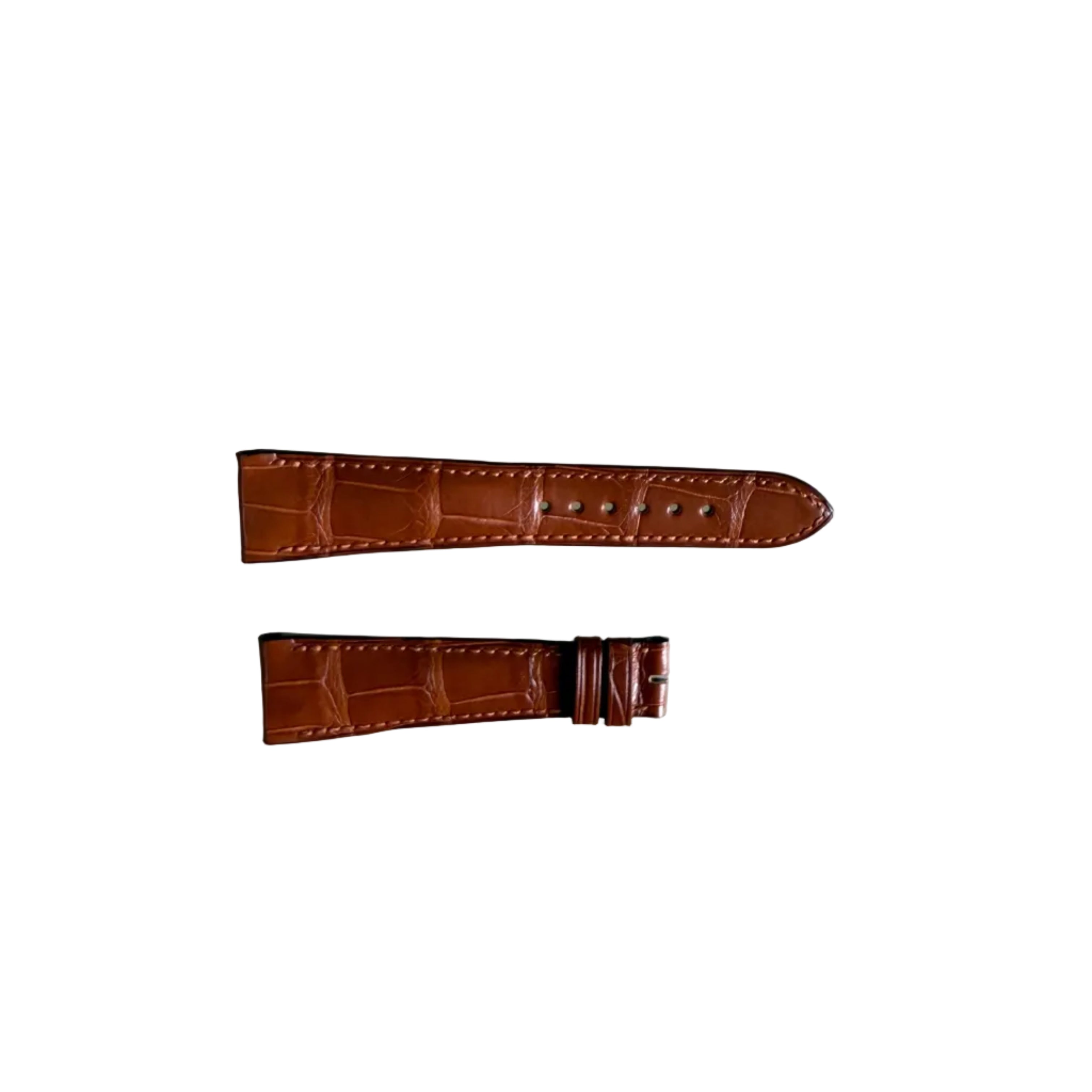 Authentic Girard Perregaux Brown Crocodile Watch Strap Band 21mm