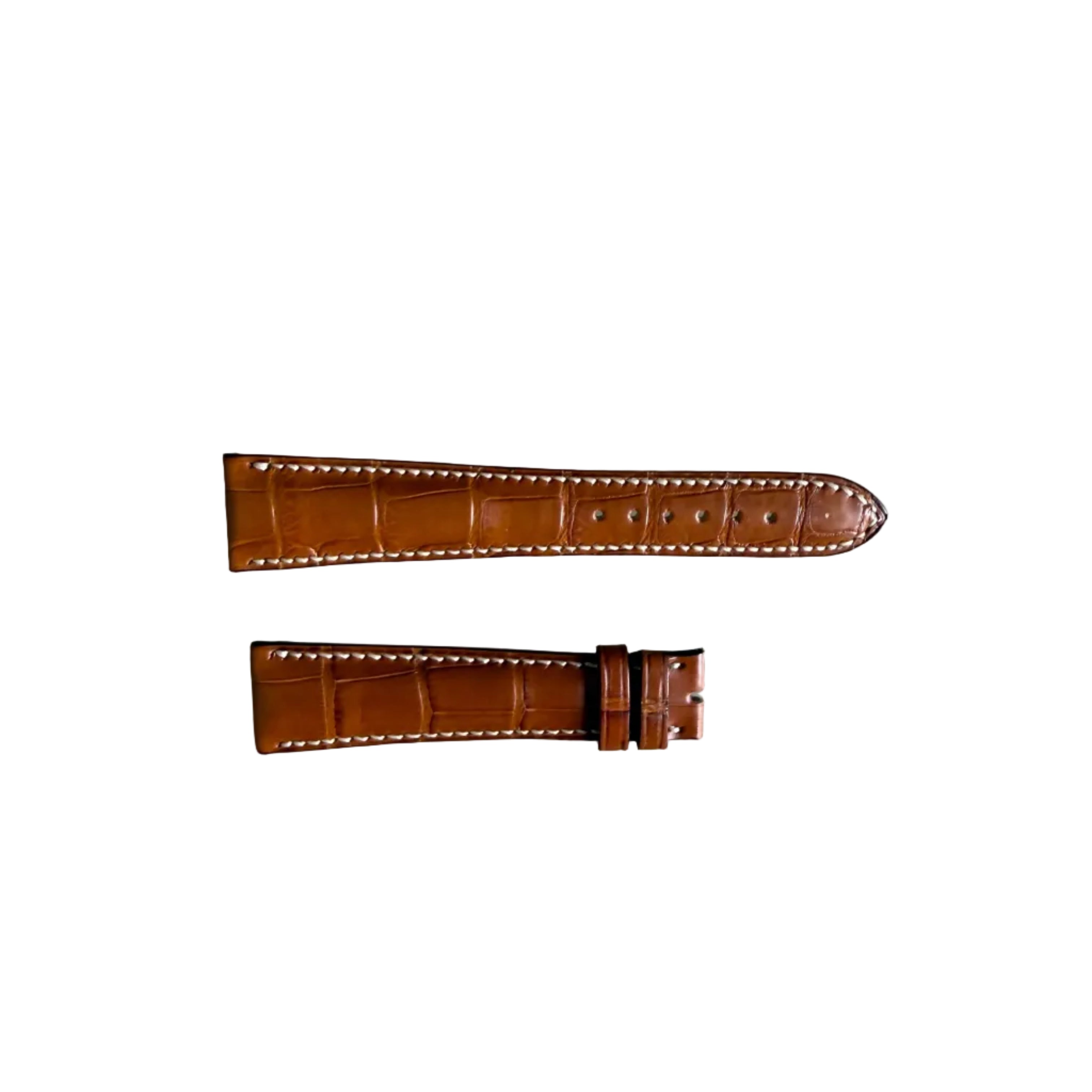 Authentic Girard Perregaux Brown Crocodile Watch Strap Band 20mm