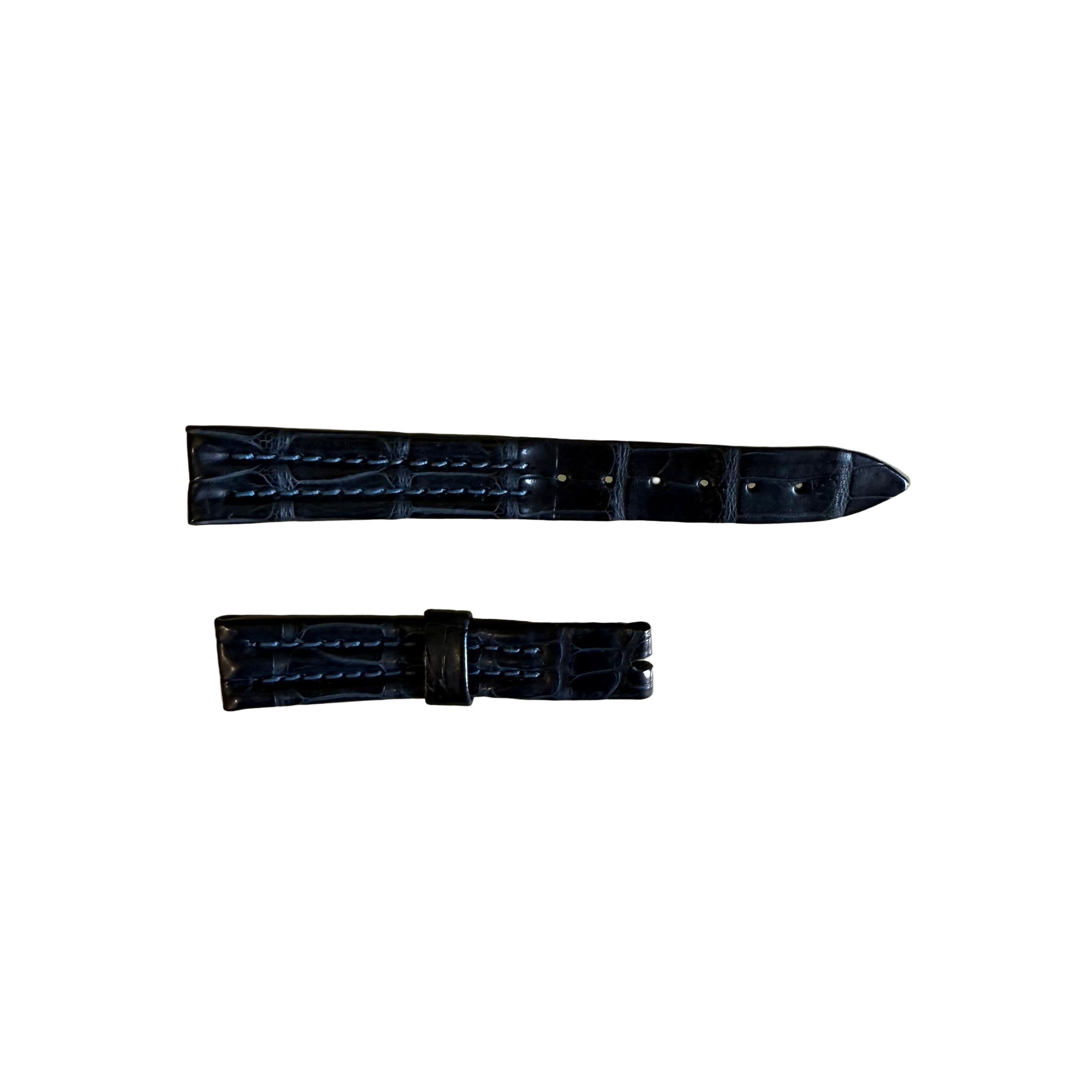 Authentic Breguet Blue Crocodile Watch Strap Band 14.5mm Padded & Stitched