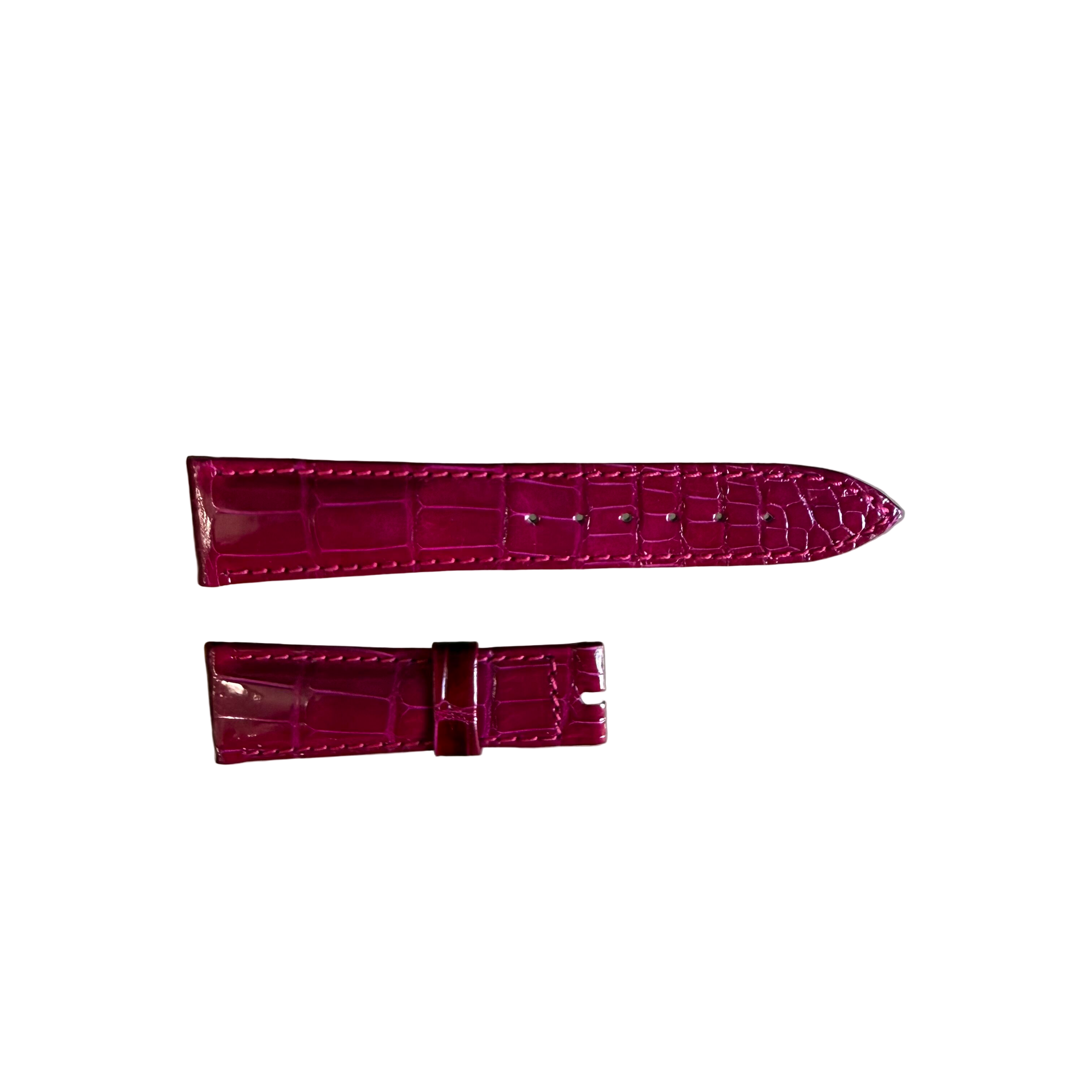 Authentic Breguet Pink Crocodile Watch Strap Band 19.5mm Padded & Stitched