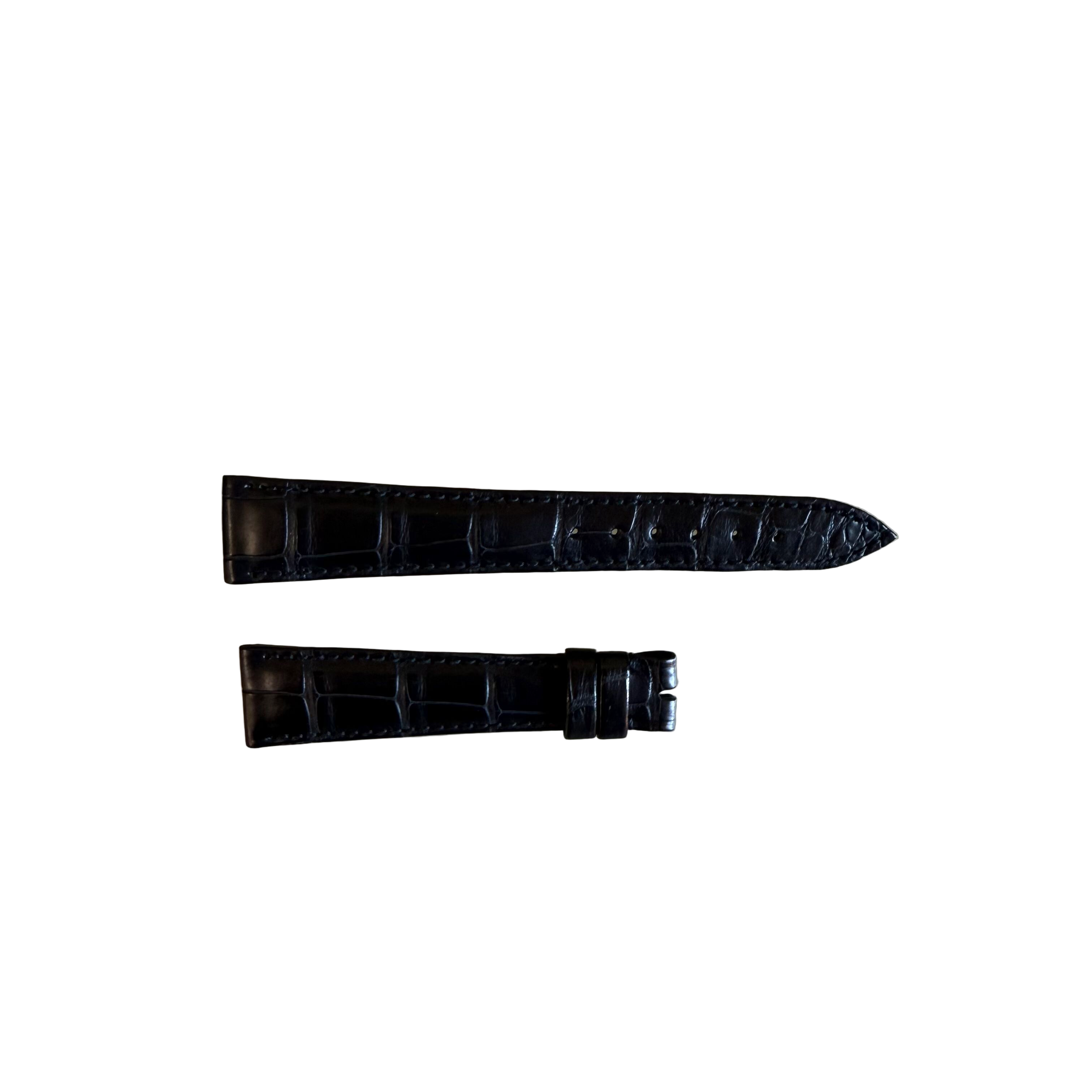 Authentic Breguet Black Crocodile Watch Strap Band 18mm Padded & Stitched