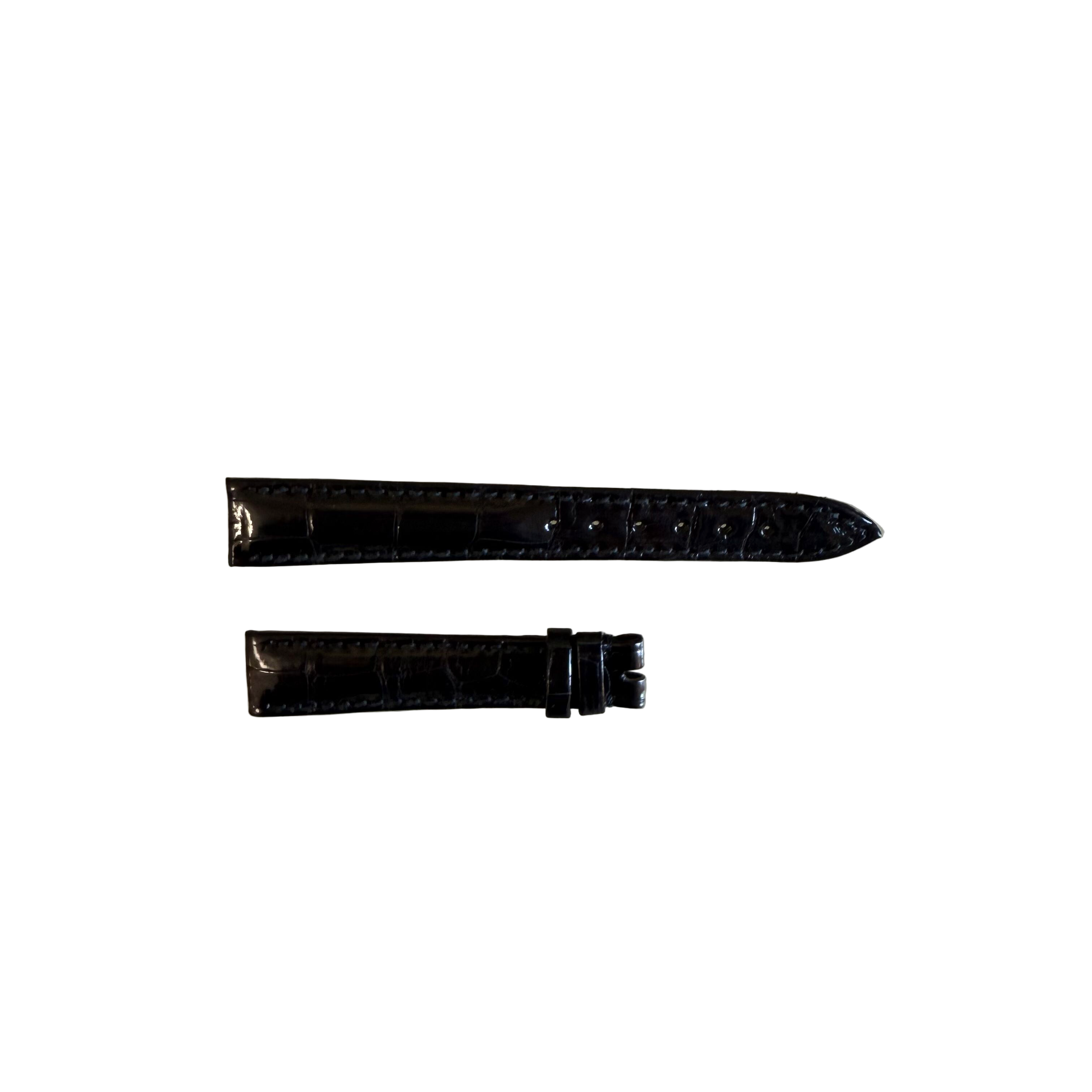 Authentic Breguet Black Crocodile Watch Strap Band 14.5mm Padded & Stitched
