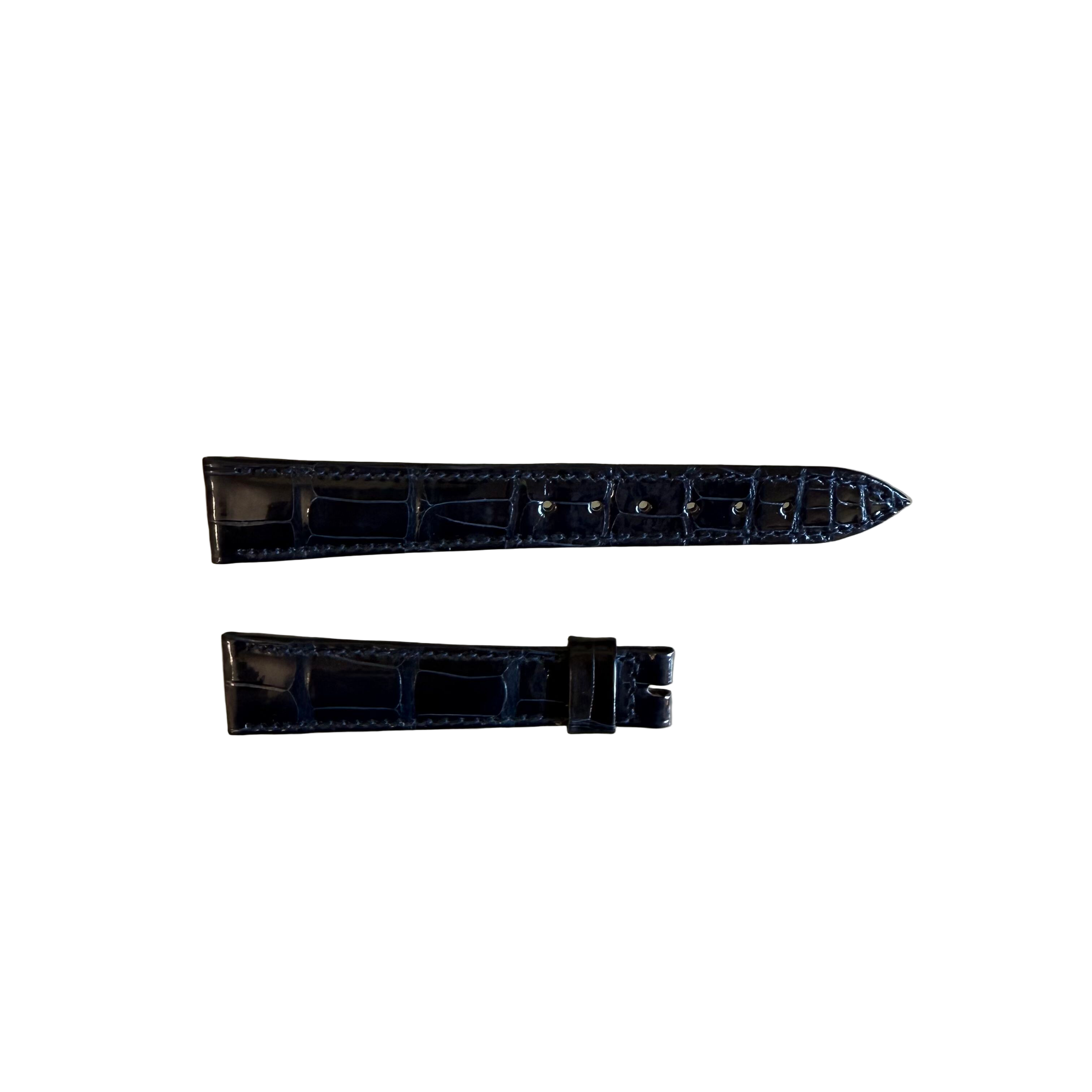 Authentic Breguet Blue Crocodile Watch Strap Band 17mm Padded & Stitched