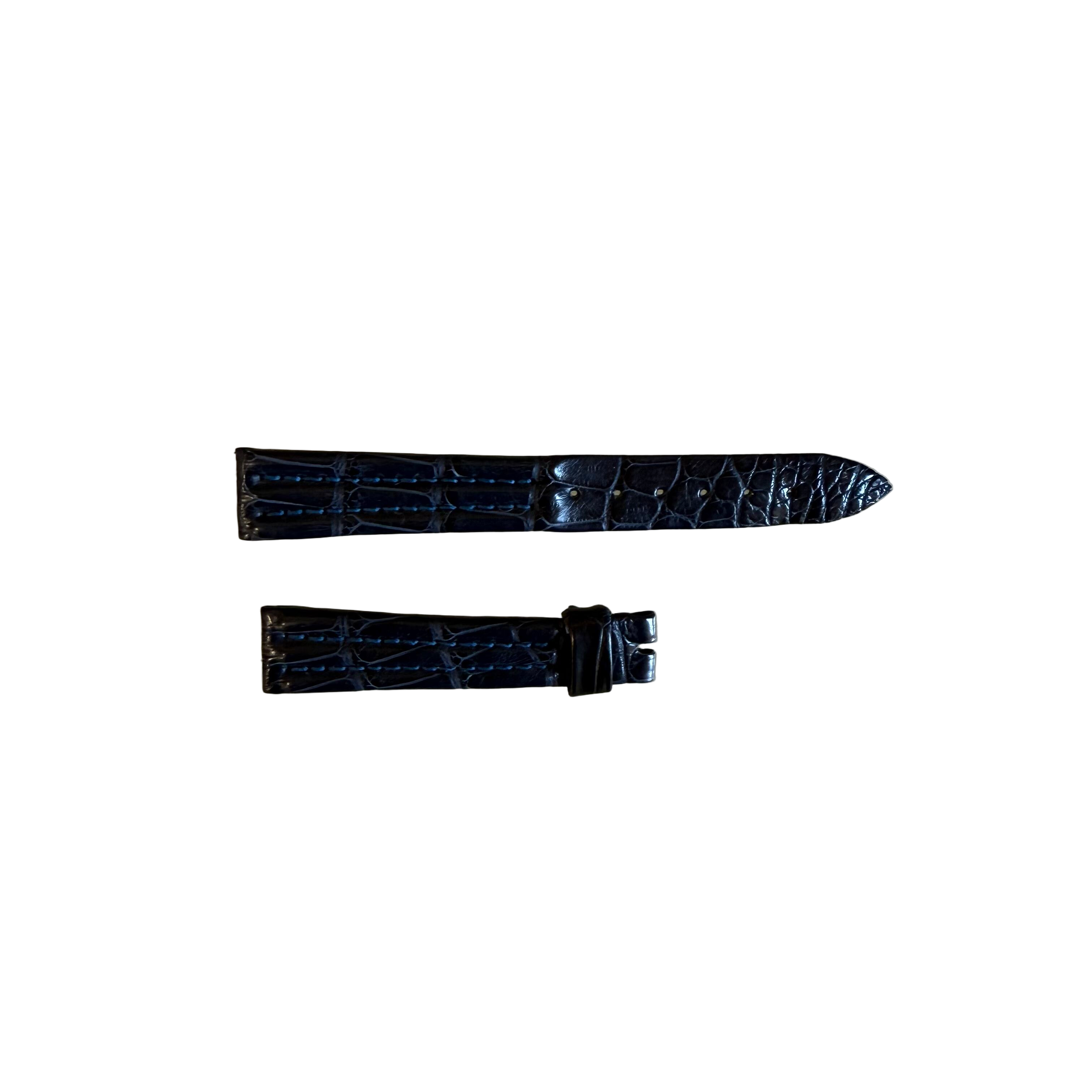Authentic Breguet Blue Crocodile Watch Strap Band 14mm Padded & Stitched