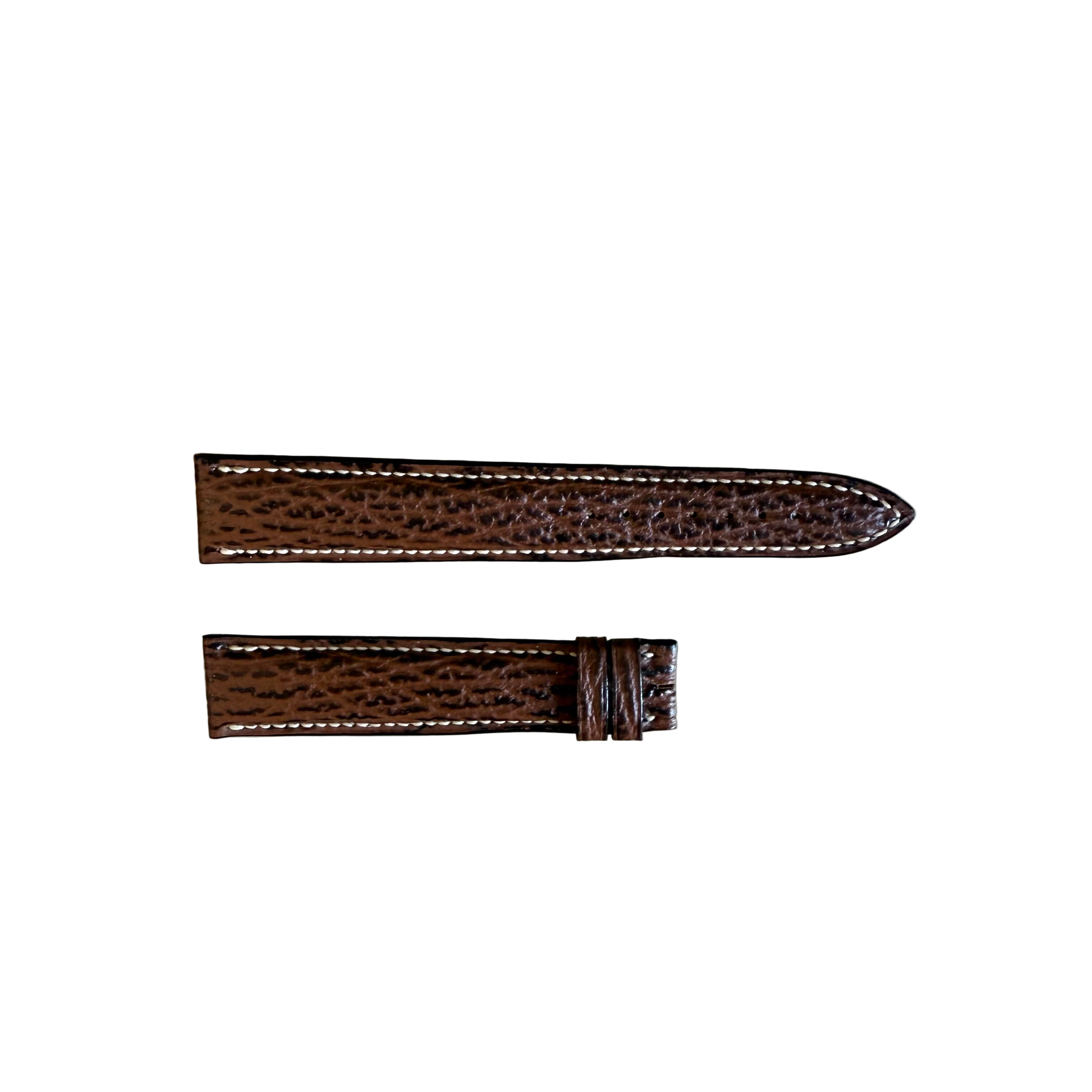 Authentic Breguet Brown Shark Watch Strap Band 19mm Padded & Stitched