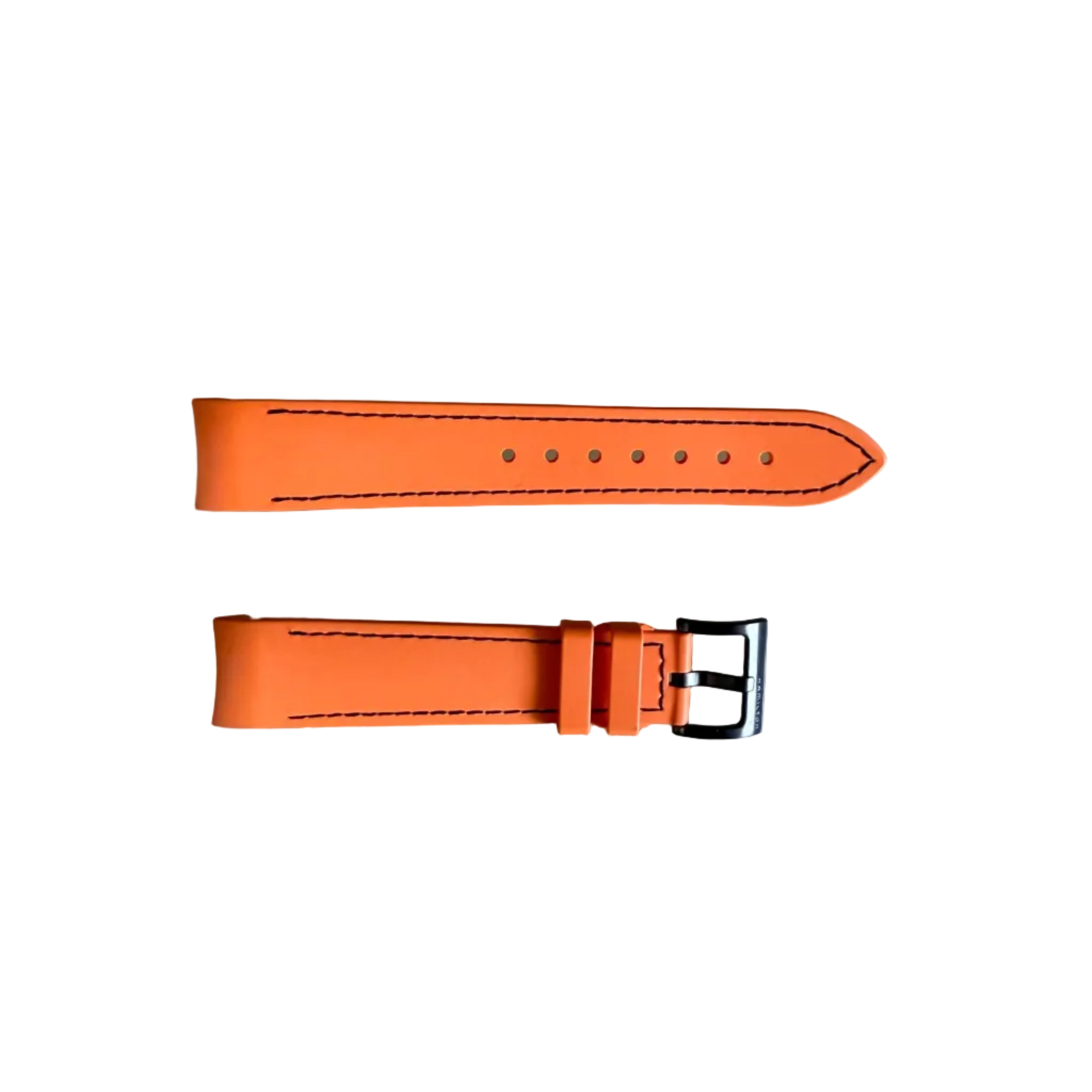 Authentic Hamilton Khaki Orange Rubber Watch Strap Band 20mm w Buckle