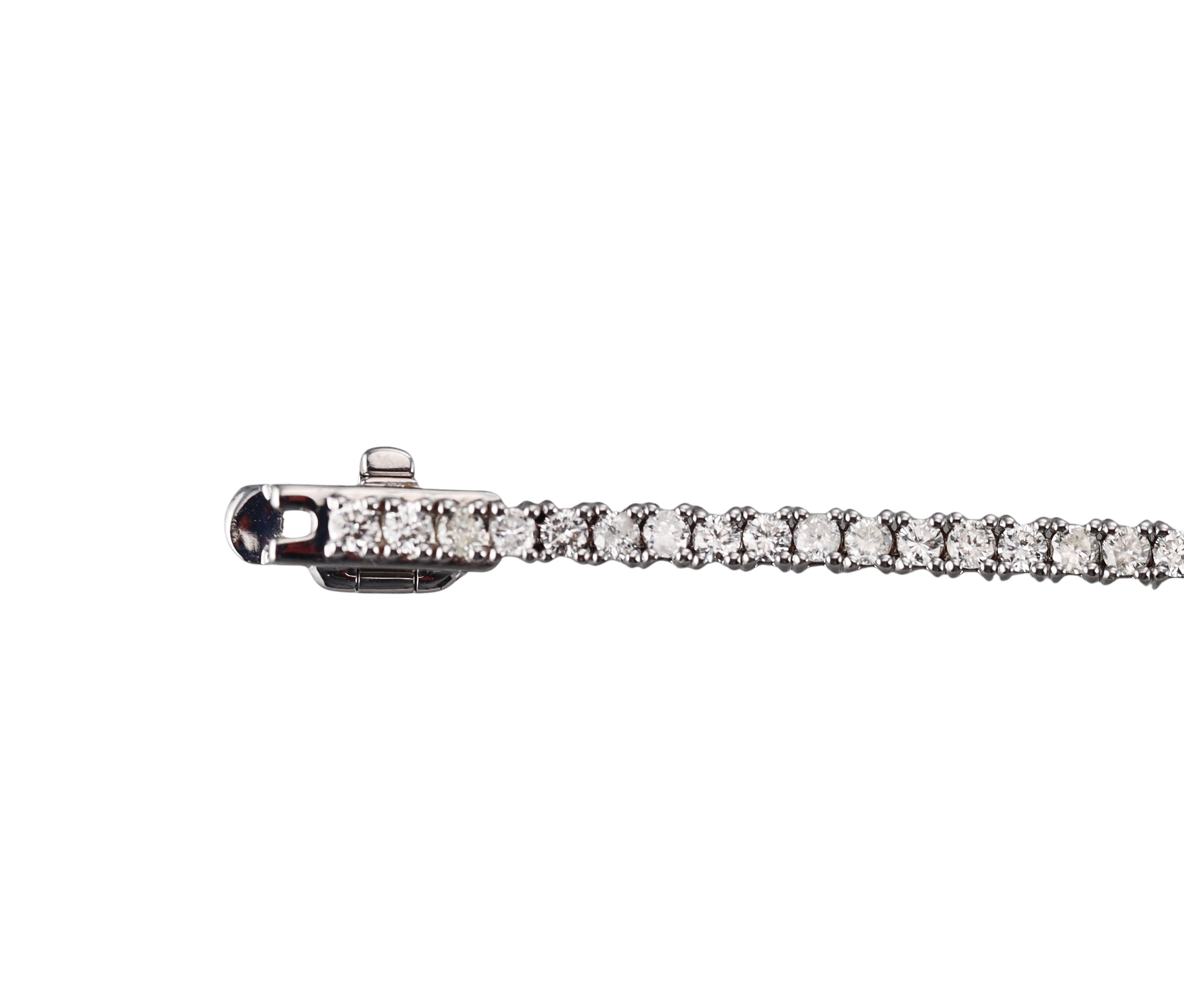 14k White Gold 2.00ctw Diamond Tennis Bracelet