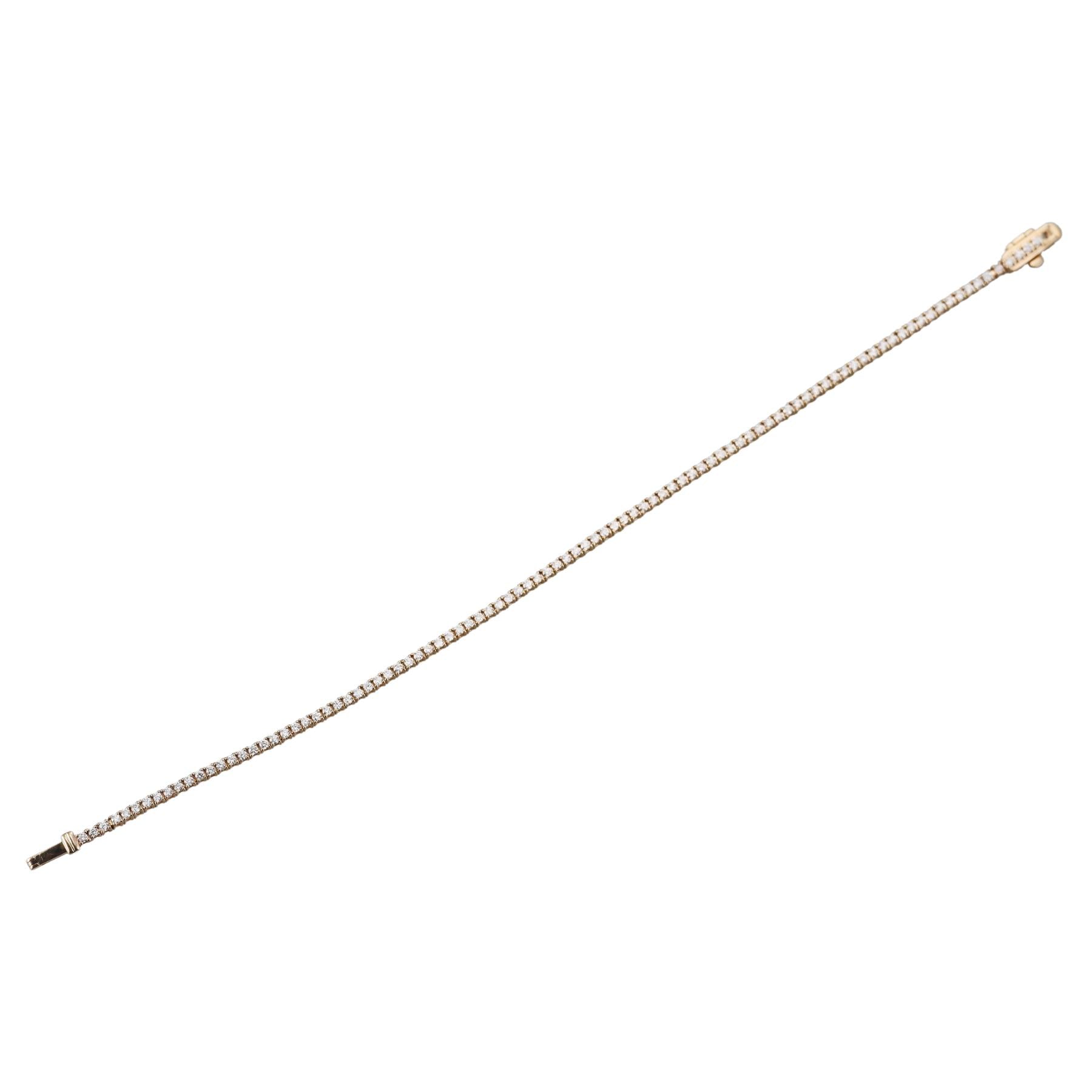 14k Yellow Gold 1.20ctw Diamond Tennis Bracelet