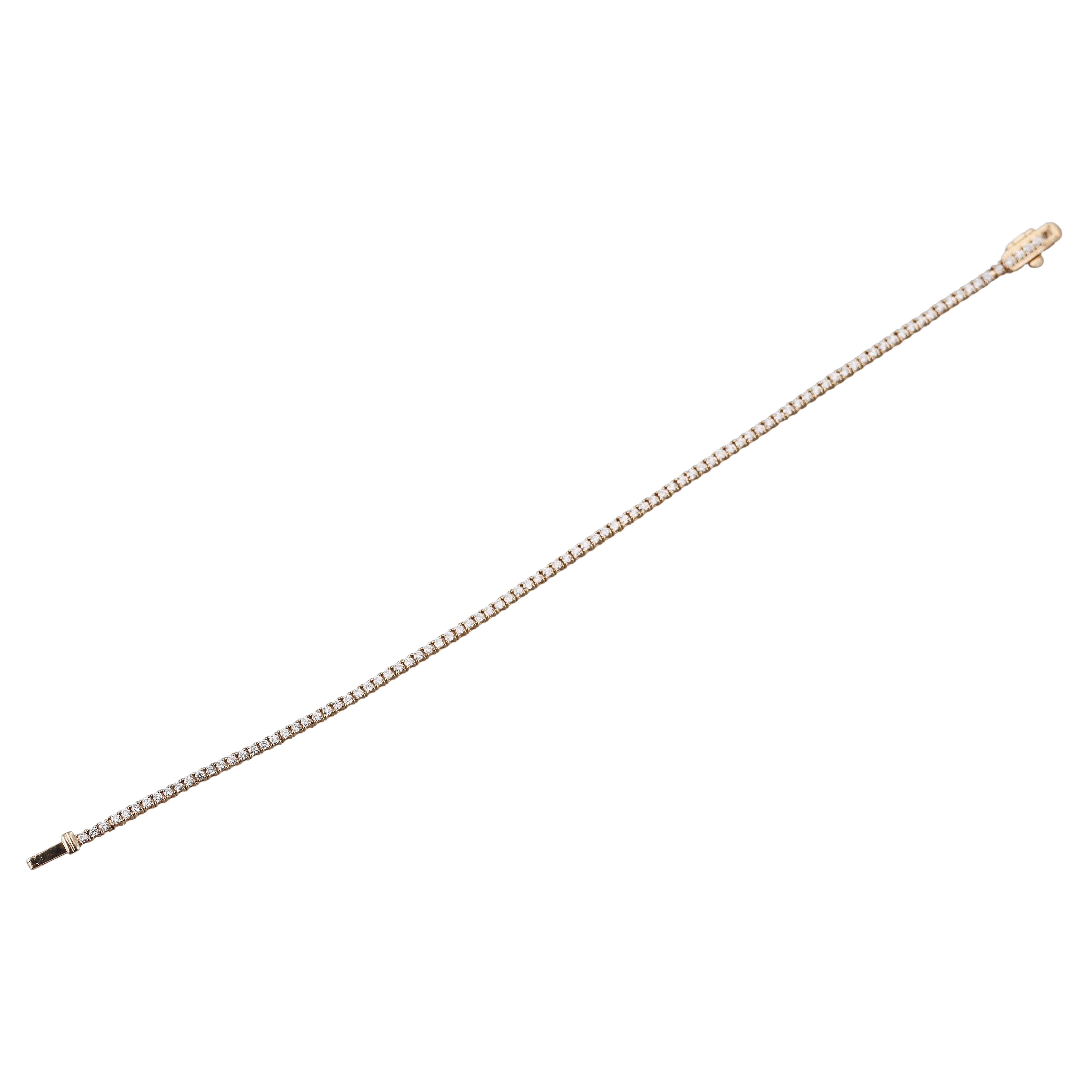 14k Yellow Gold 1.20ctw Diamond Tennis Bracelet