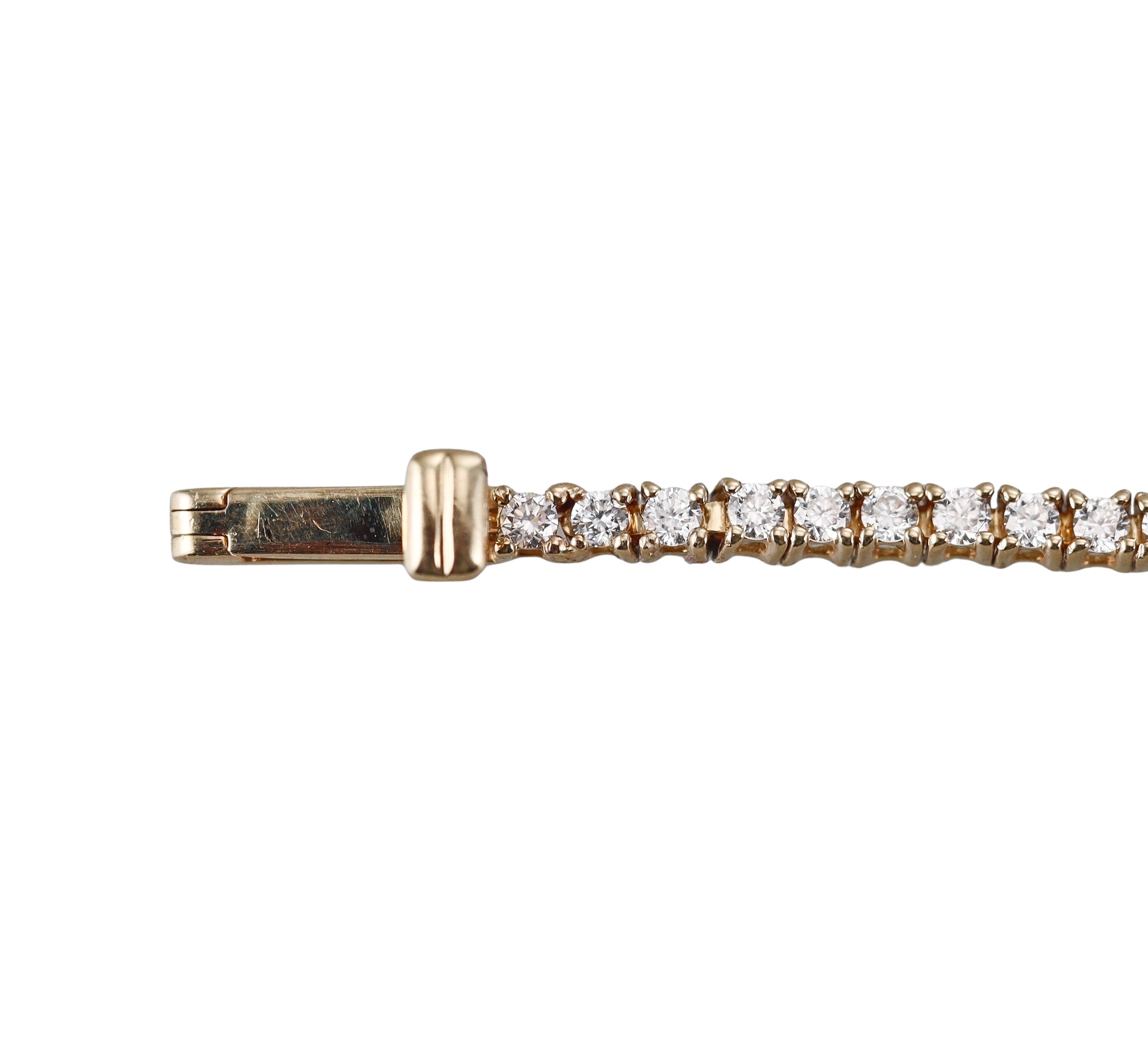 14k Yellow Gold 1.20ctw Diamond Tennis Bracelet