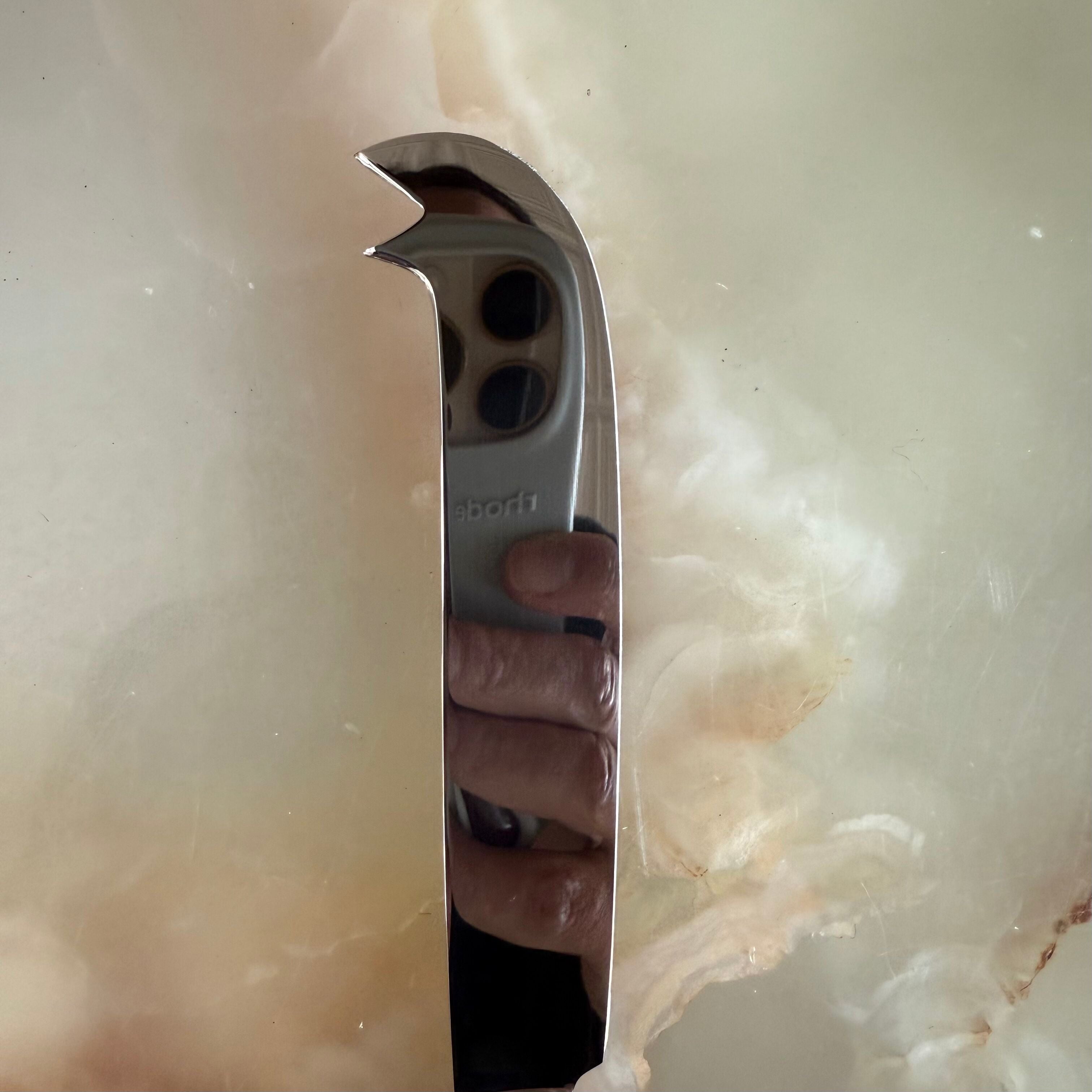 Christofle Capricorne Stainless Steel Cheese Knife 2 Prongs 2421028