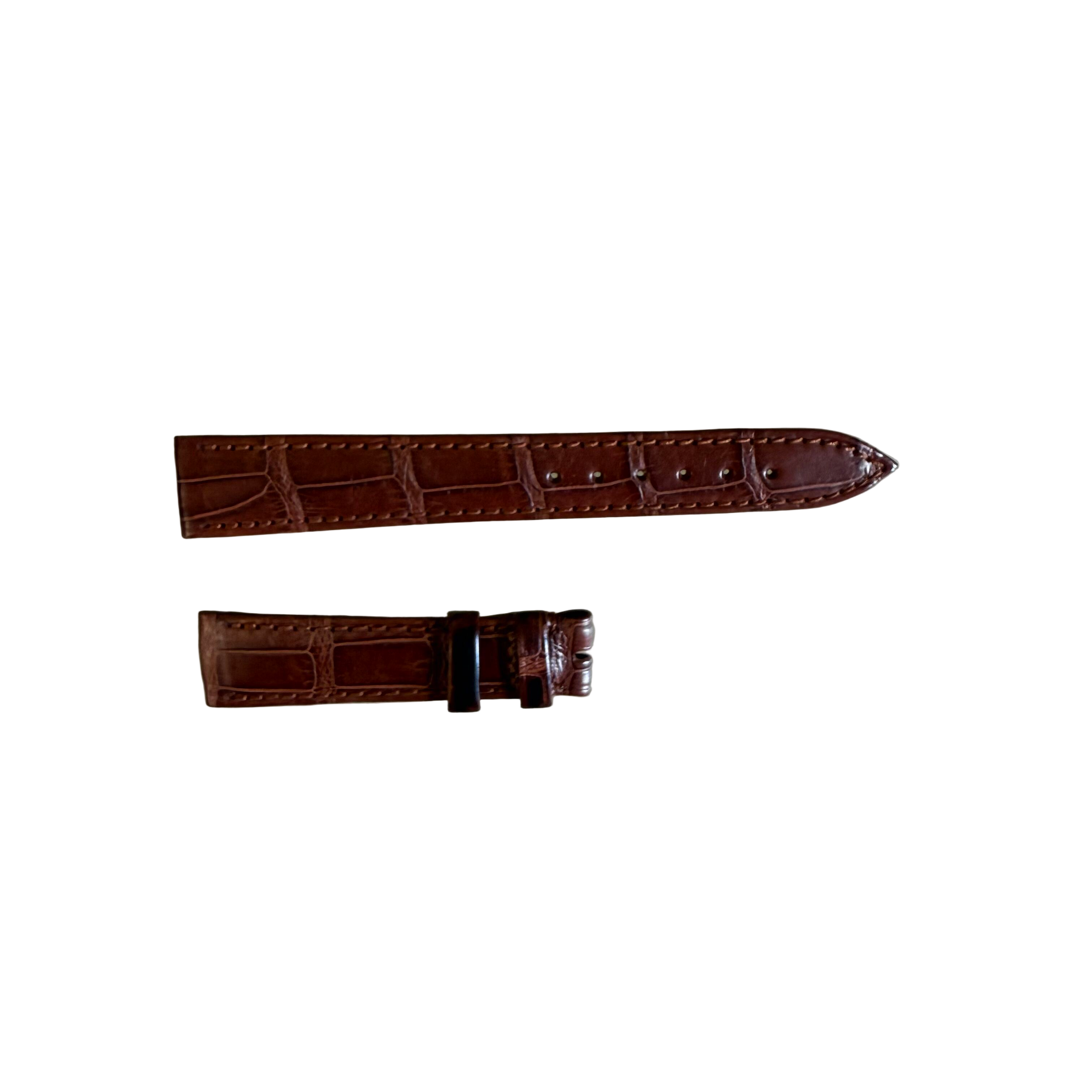 Authentic Breguet Brown Crocodile Watch Strap Band 16mm Stitched