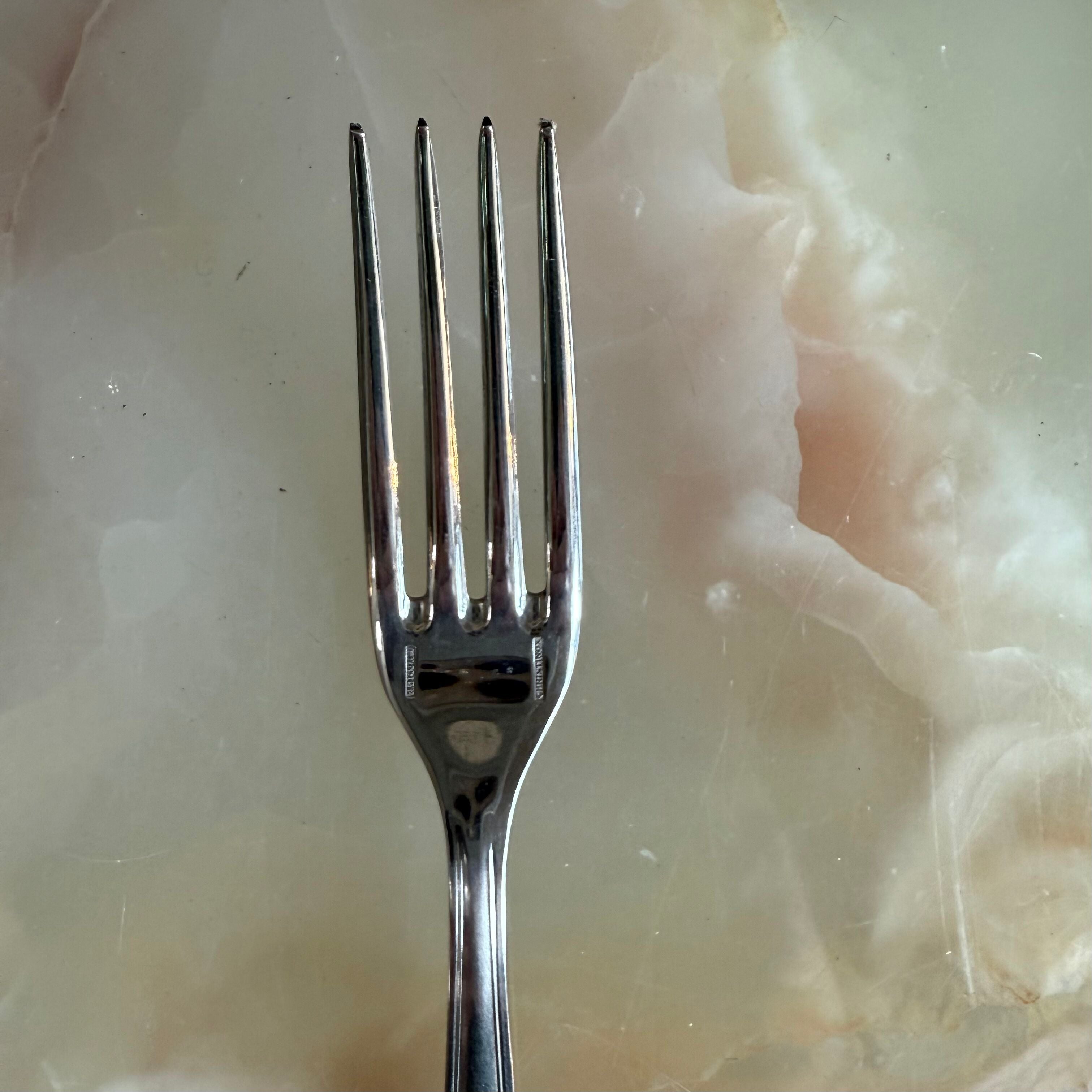 Christofle Marot Stainless Steel Dessert Fork Set of 6 00003015
