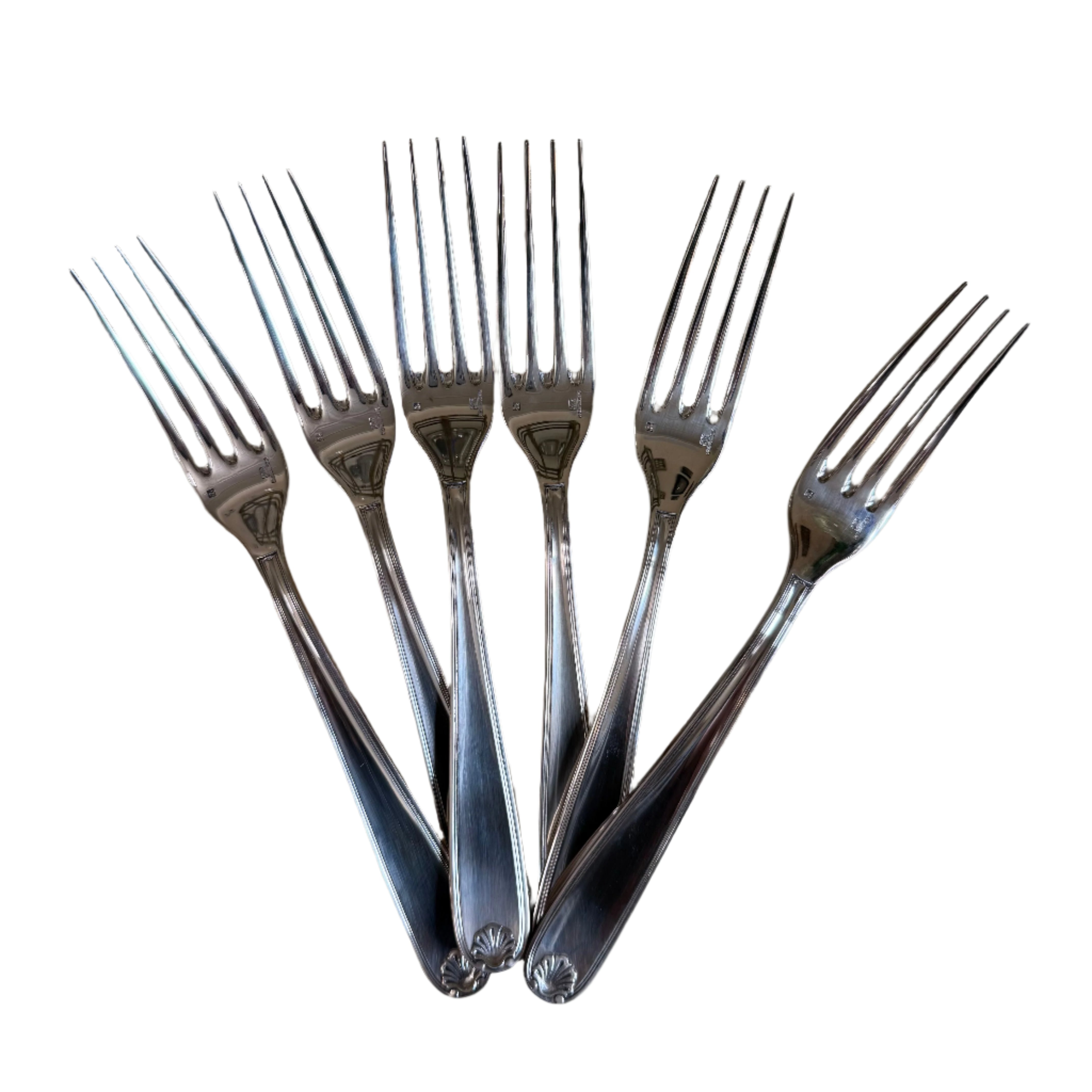 Christofle Marot Silver Plated Dinner Fork Set of 6 00003003