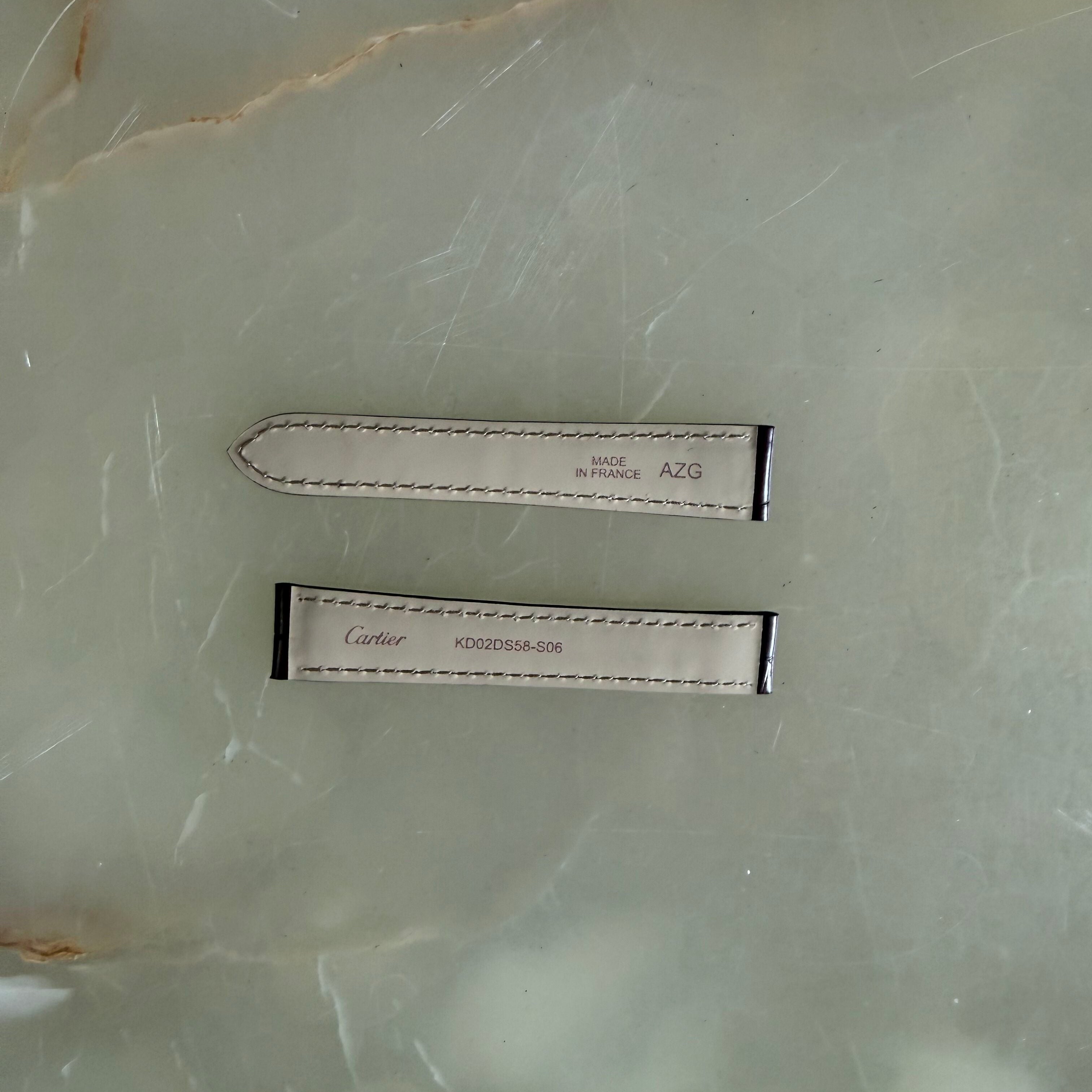 Authentic Cartier Burgundy Alligator Watch Strap Band 16mm KD02DS58-S06