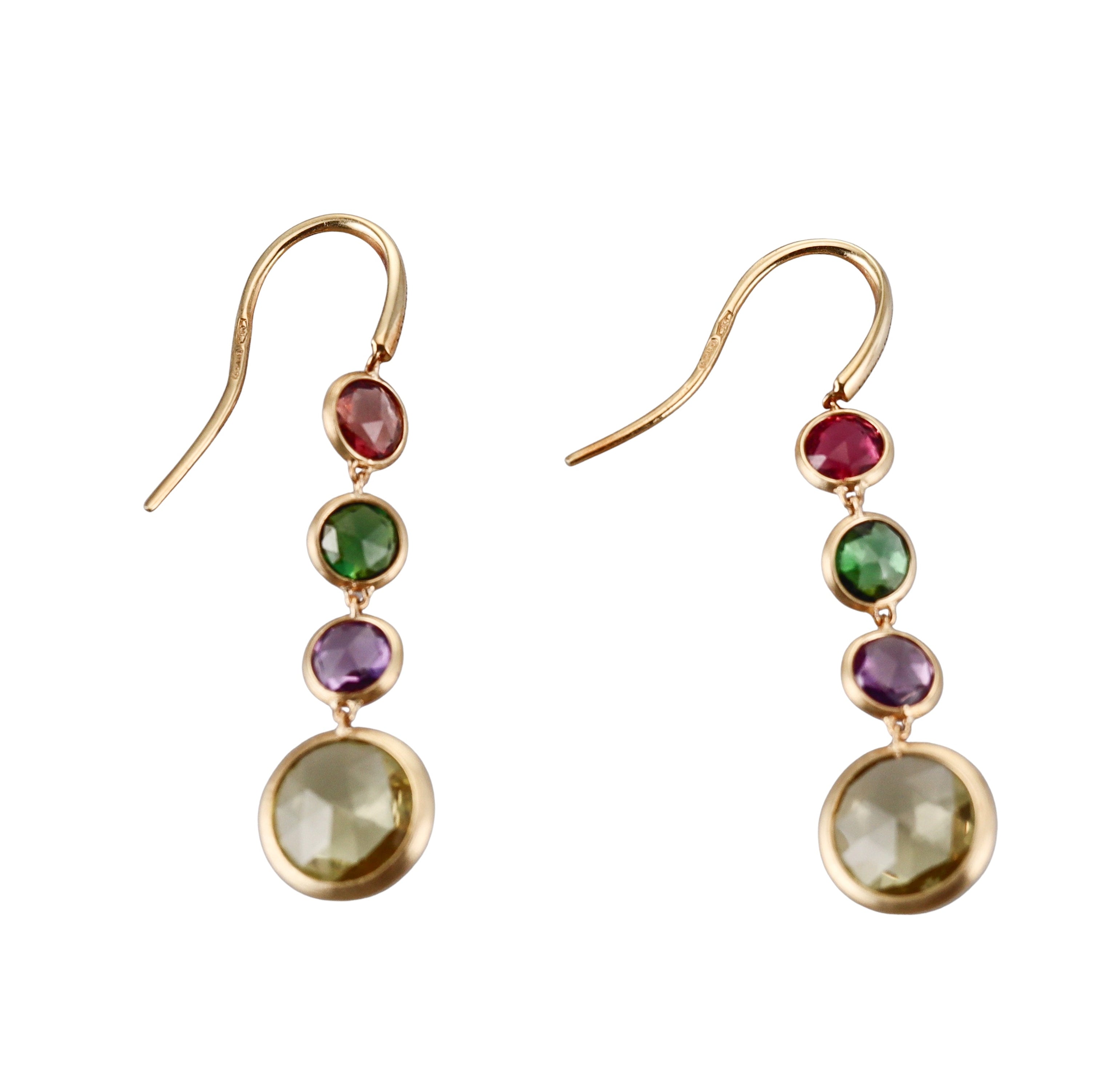 Marco Bicego 18K Gold Mixed Gemstone Earrings