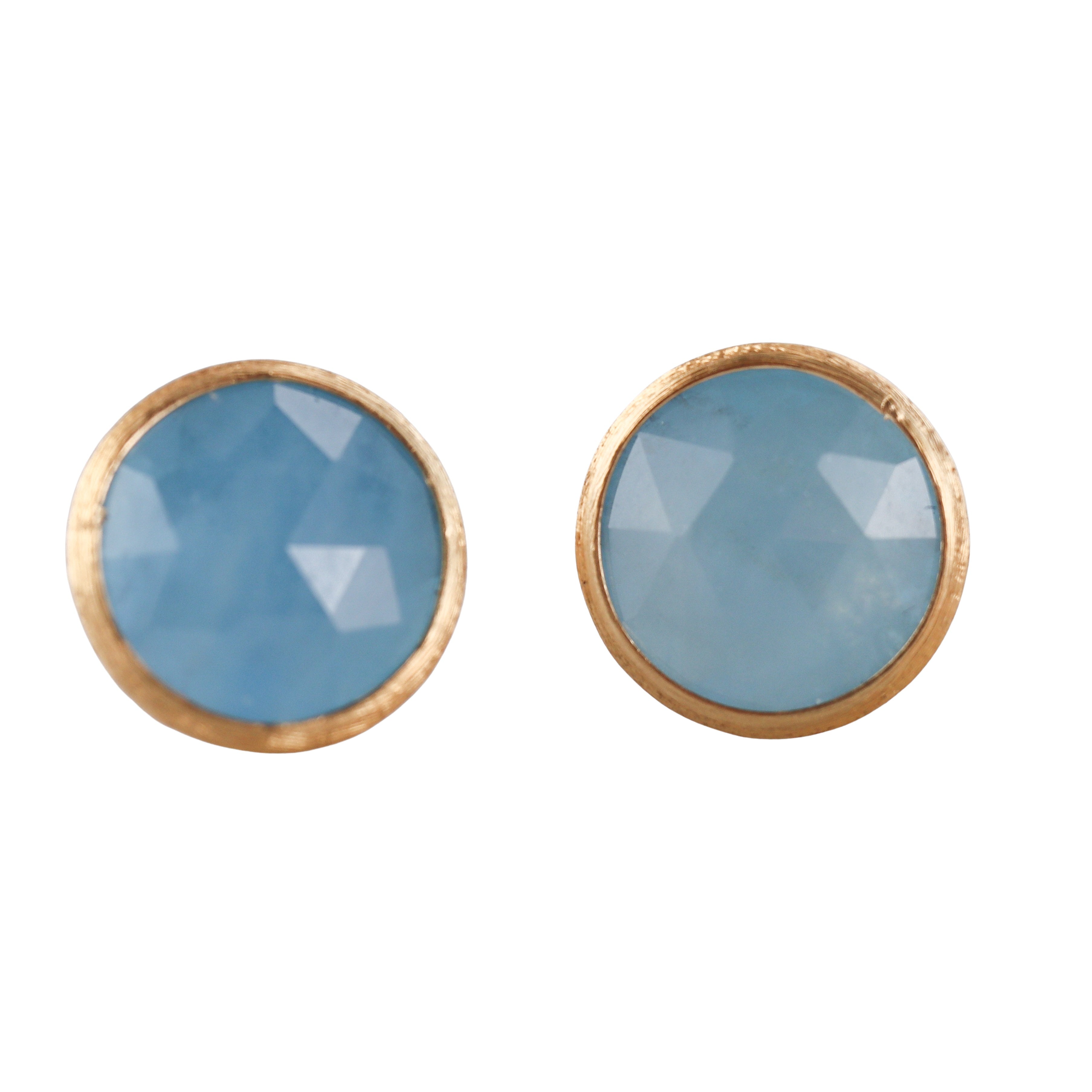 Marco Bicego Jaipur 18K Aquamarine Stud Earrings