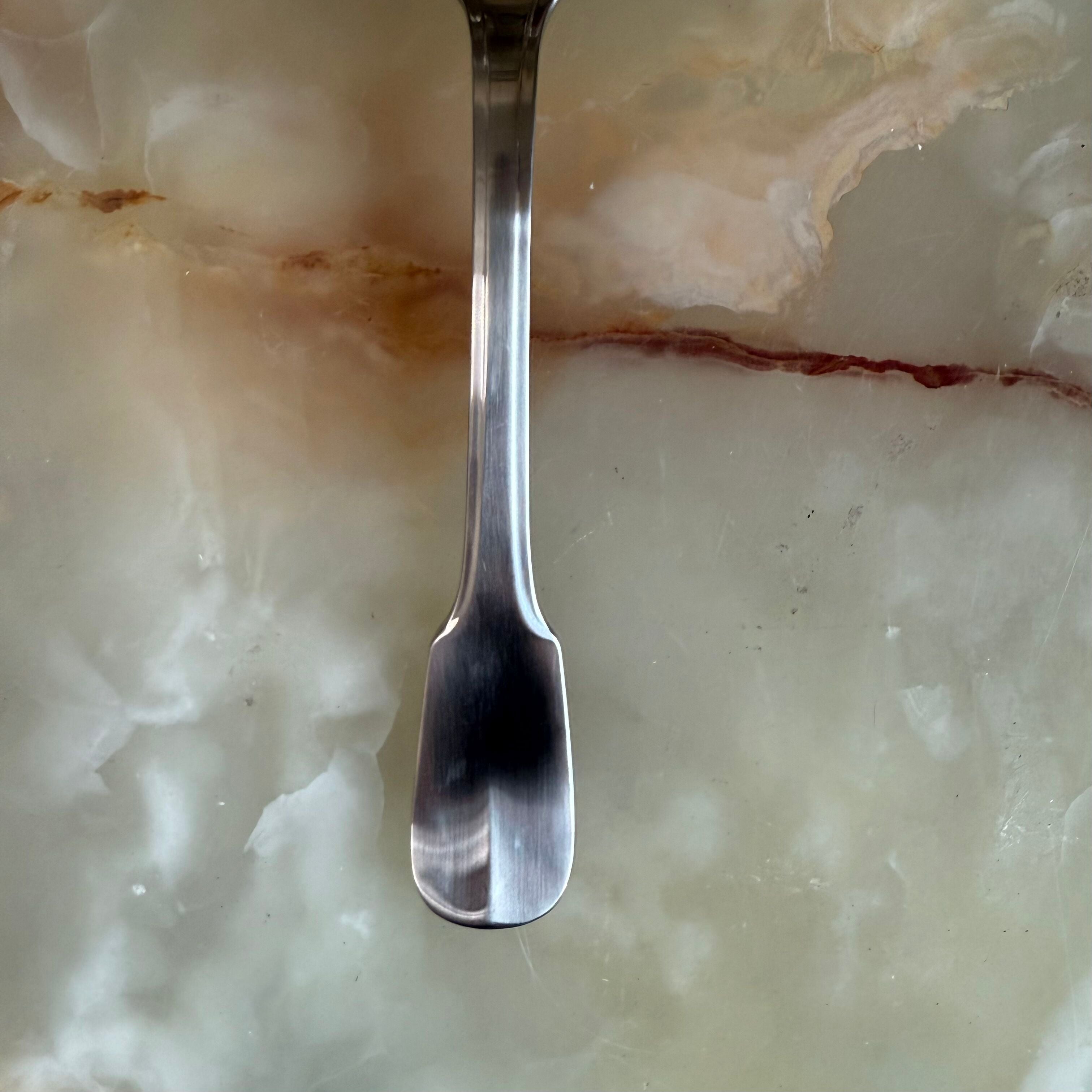 Christofle Bearn Stainless Steel Oval Bowl Spoon Set of 12 2417002