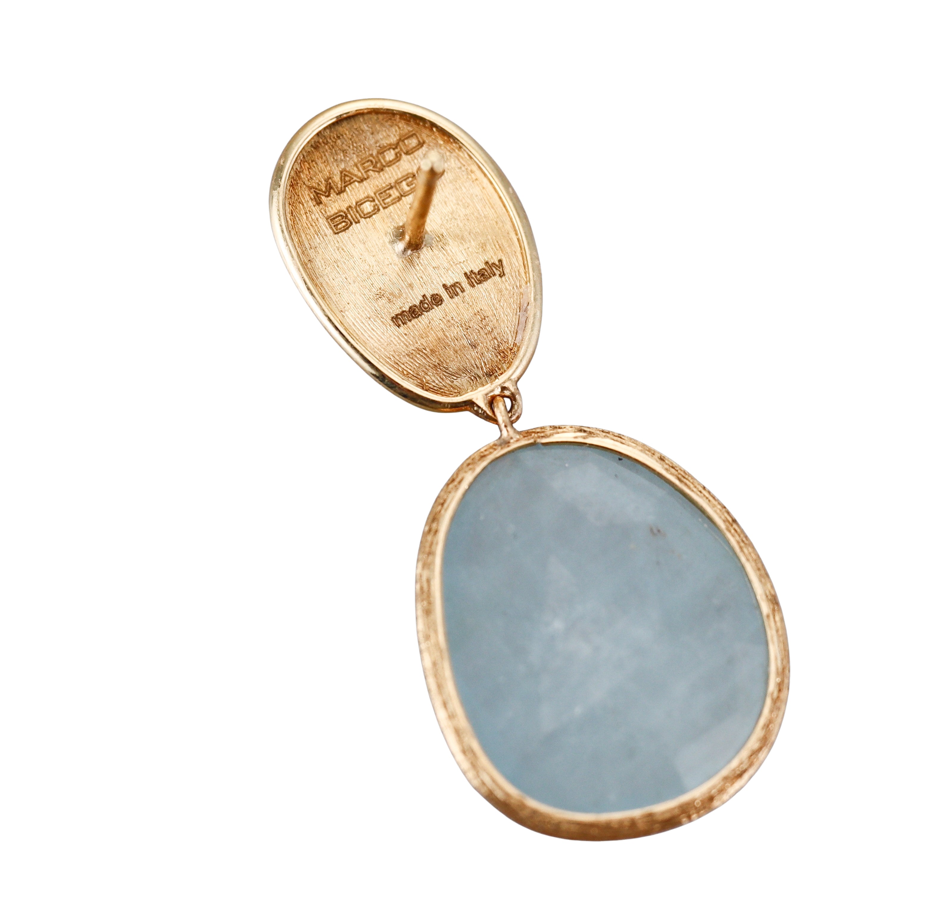 Marco Bicego Lunaria 18K Aquamarine Drop Earrings