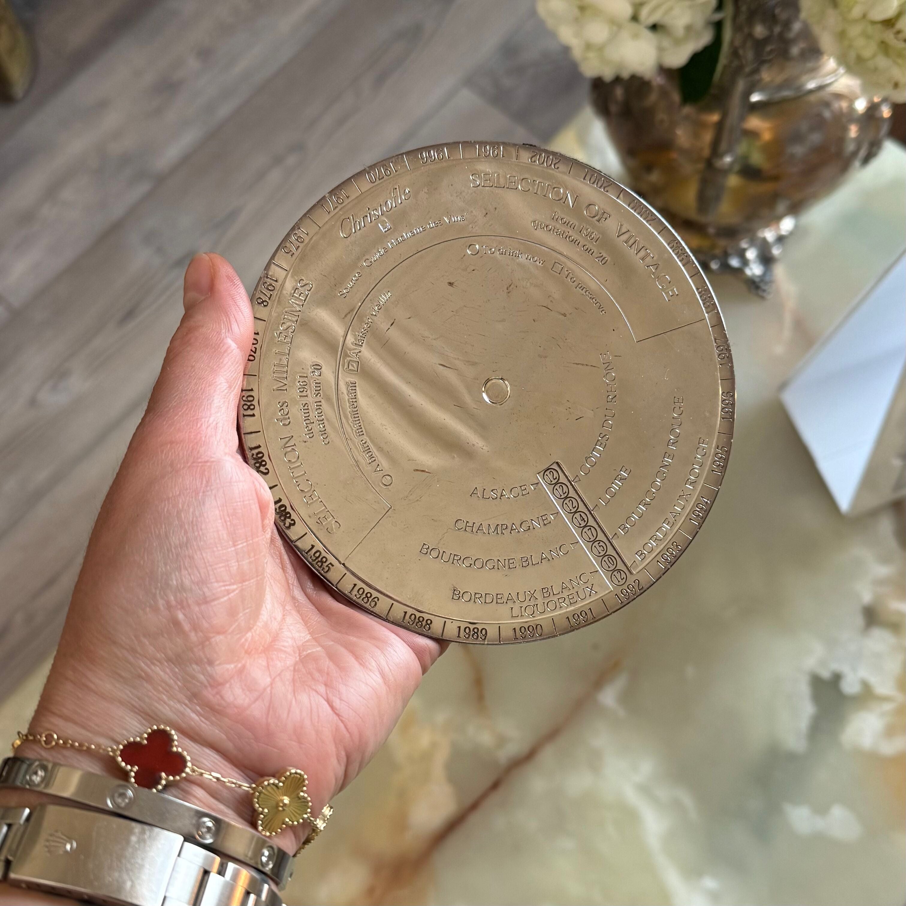 Christofle Oenologie Silver Plated Chased Bottle Coaster 4222095