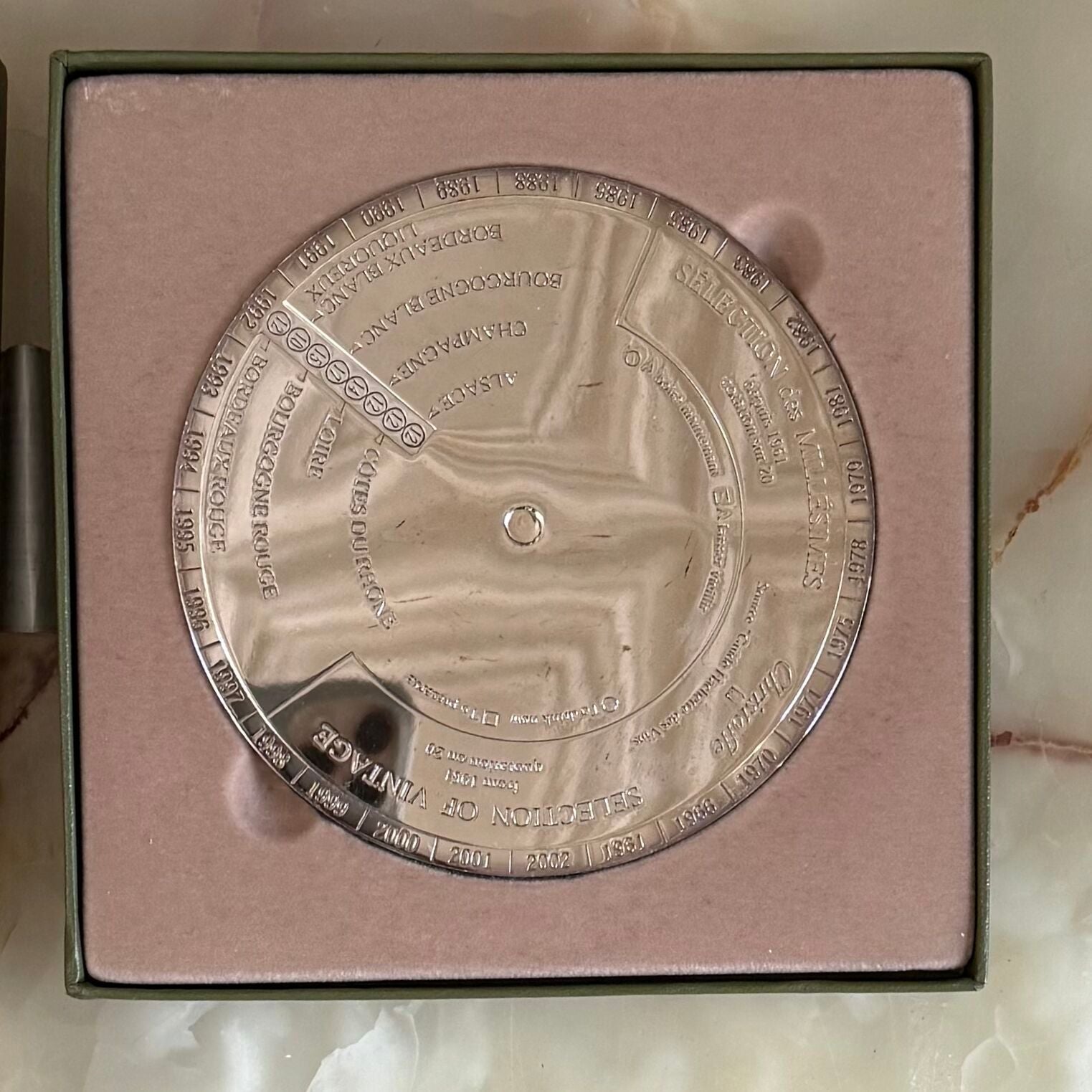 Christofle Oenologie Silver Plated Chased Bottle Coaster 4222095