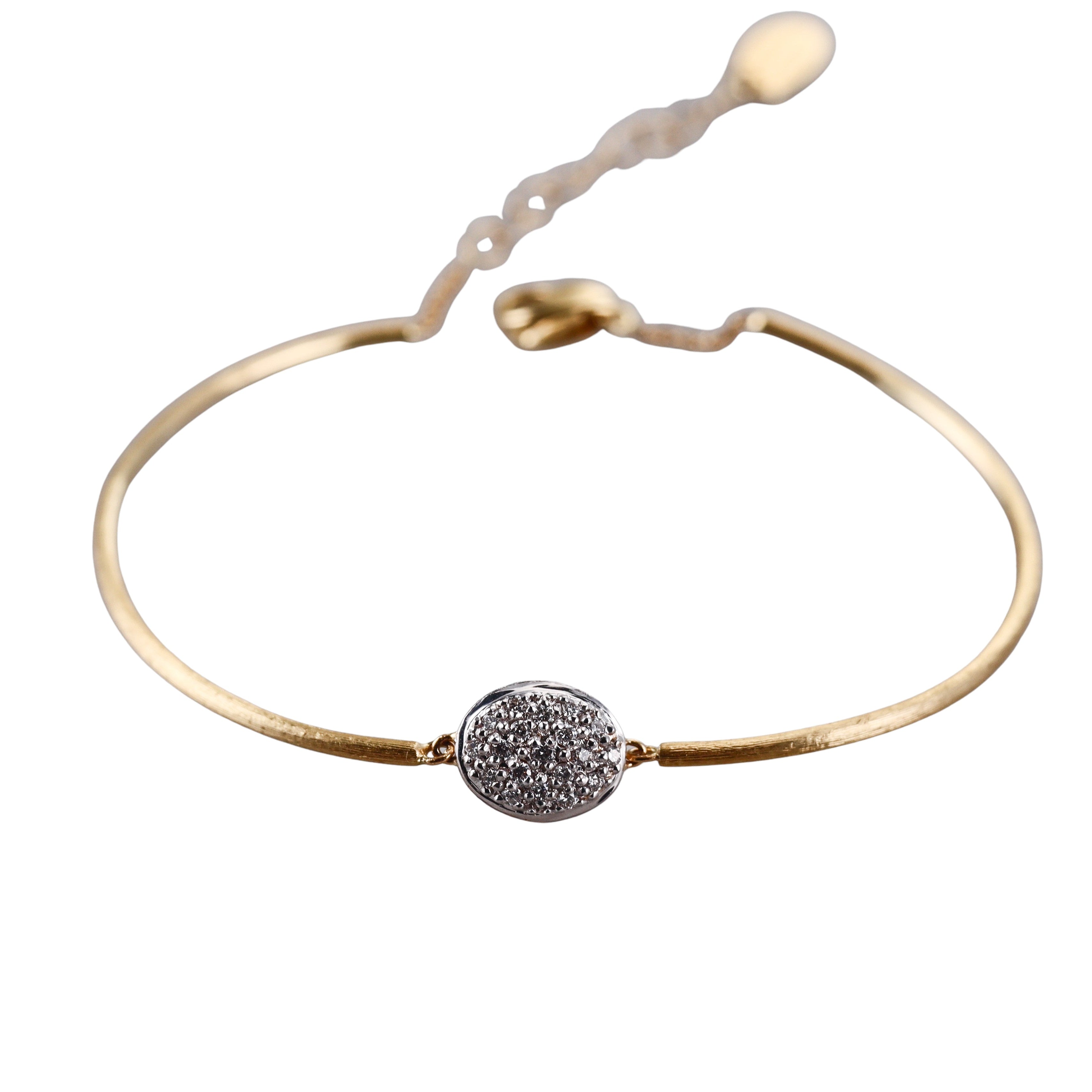 Marco Bicego Siviglia 18K Gold Diamond Semi-Rigid Bracelet