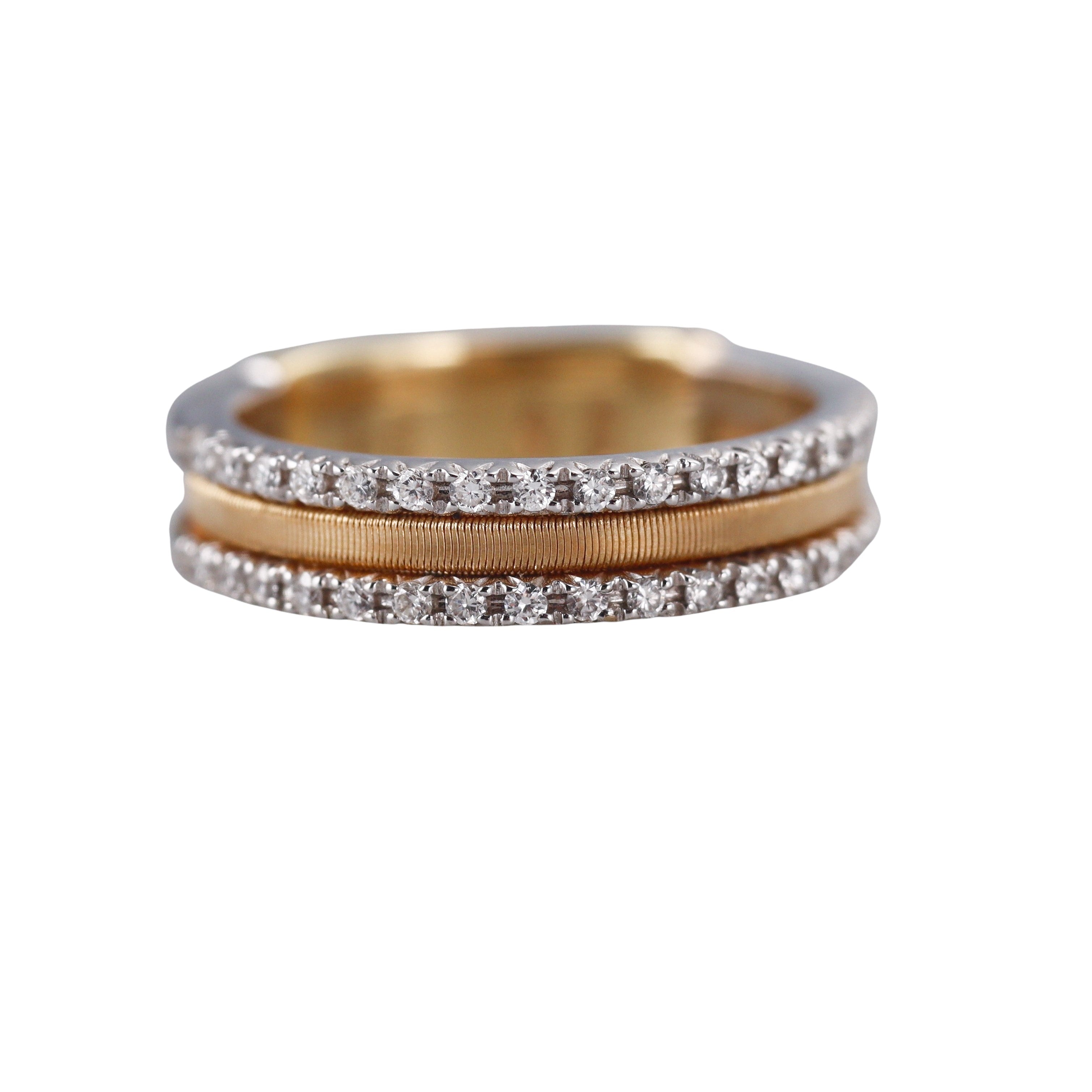 Marco Bicego Lunaria 18K Gold Diamond Band Ring