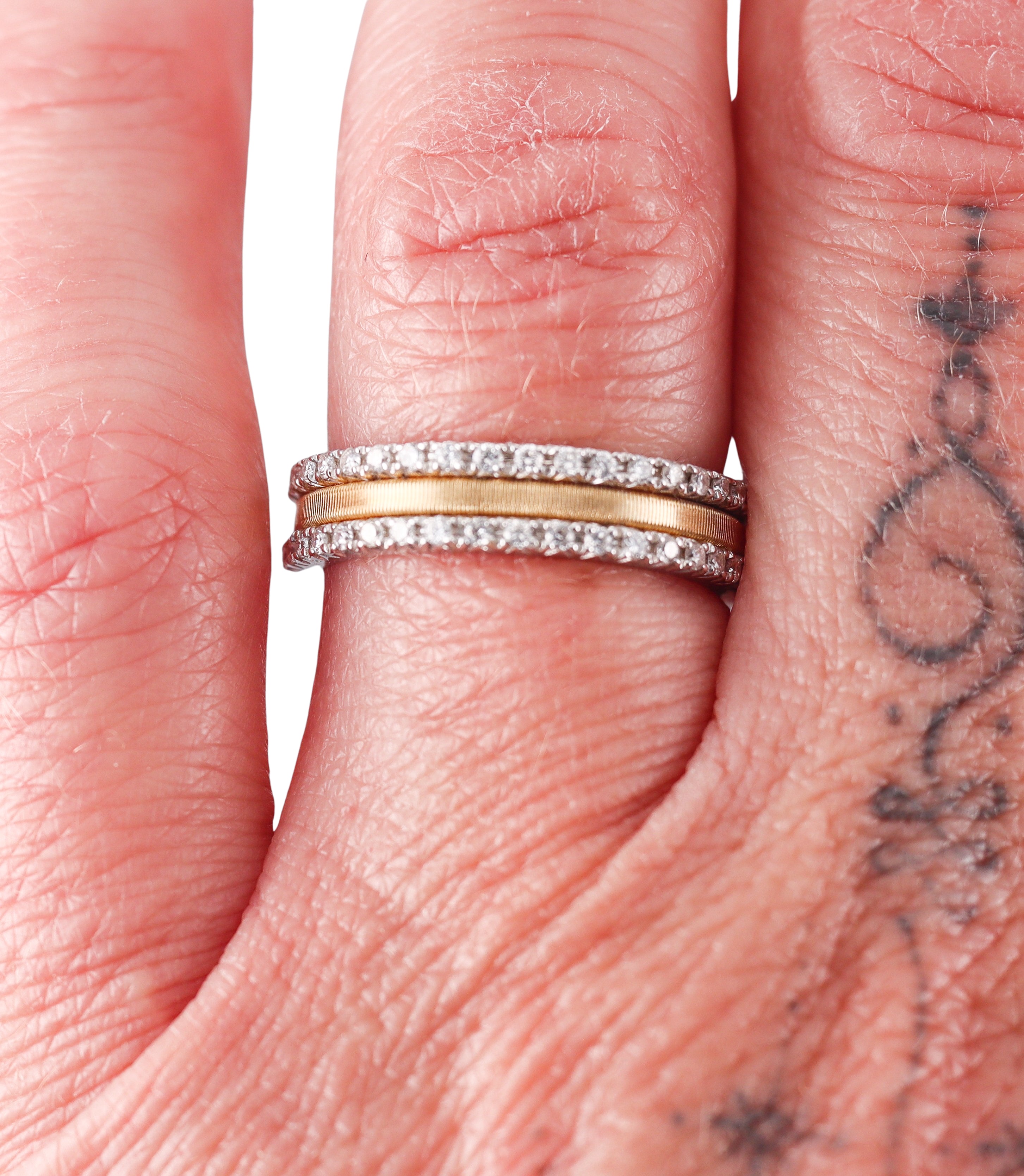 Marco Bicego Lunaria 18K Gold Diamond Band Ring