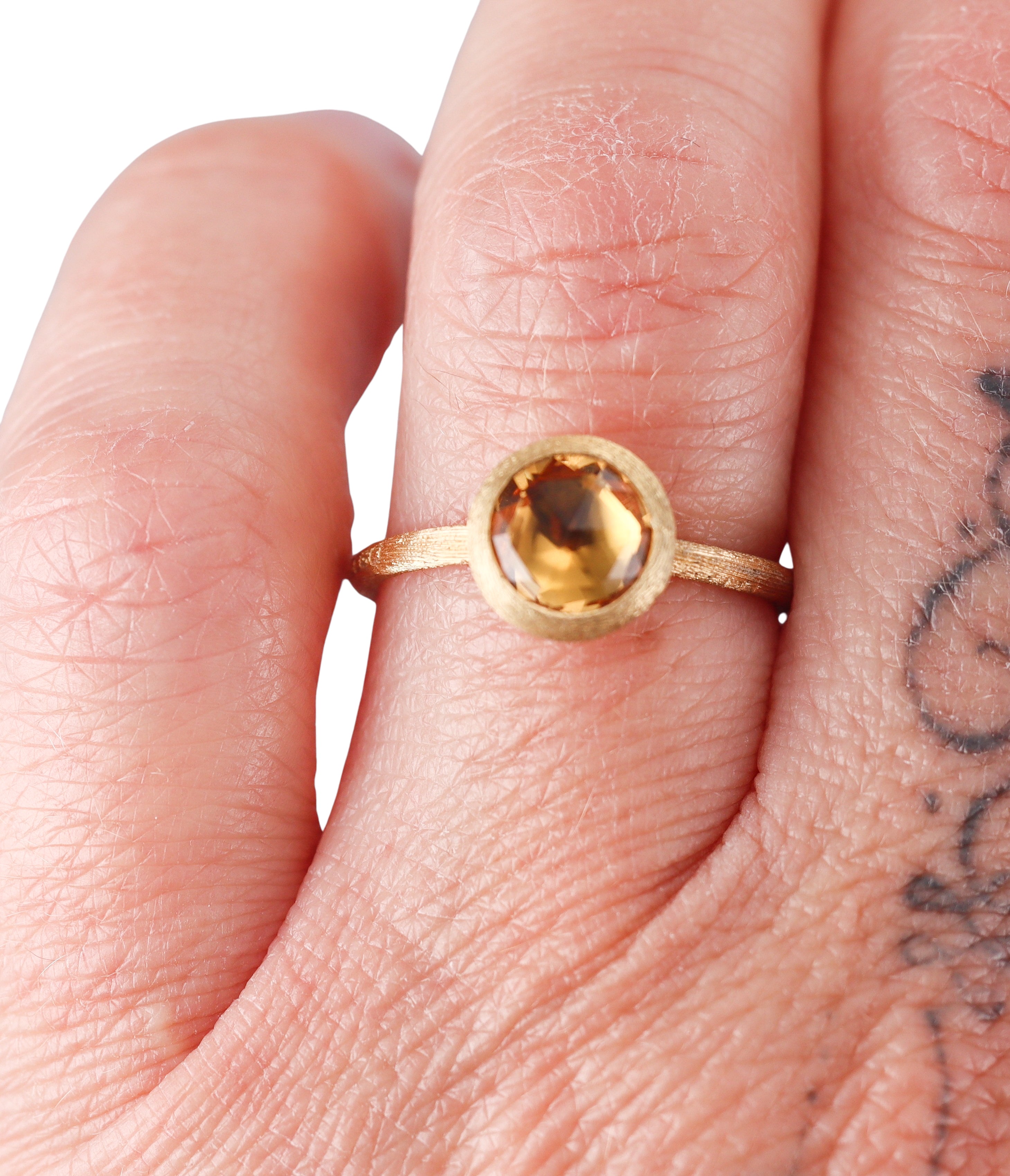 Marco Bicego Jaipur 18K Gold Citrine Stackable Ring