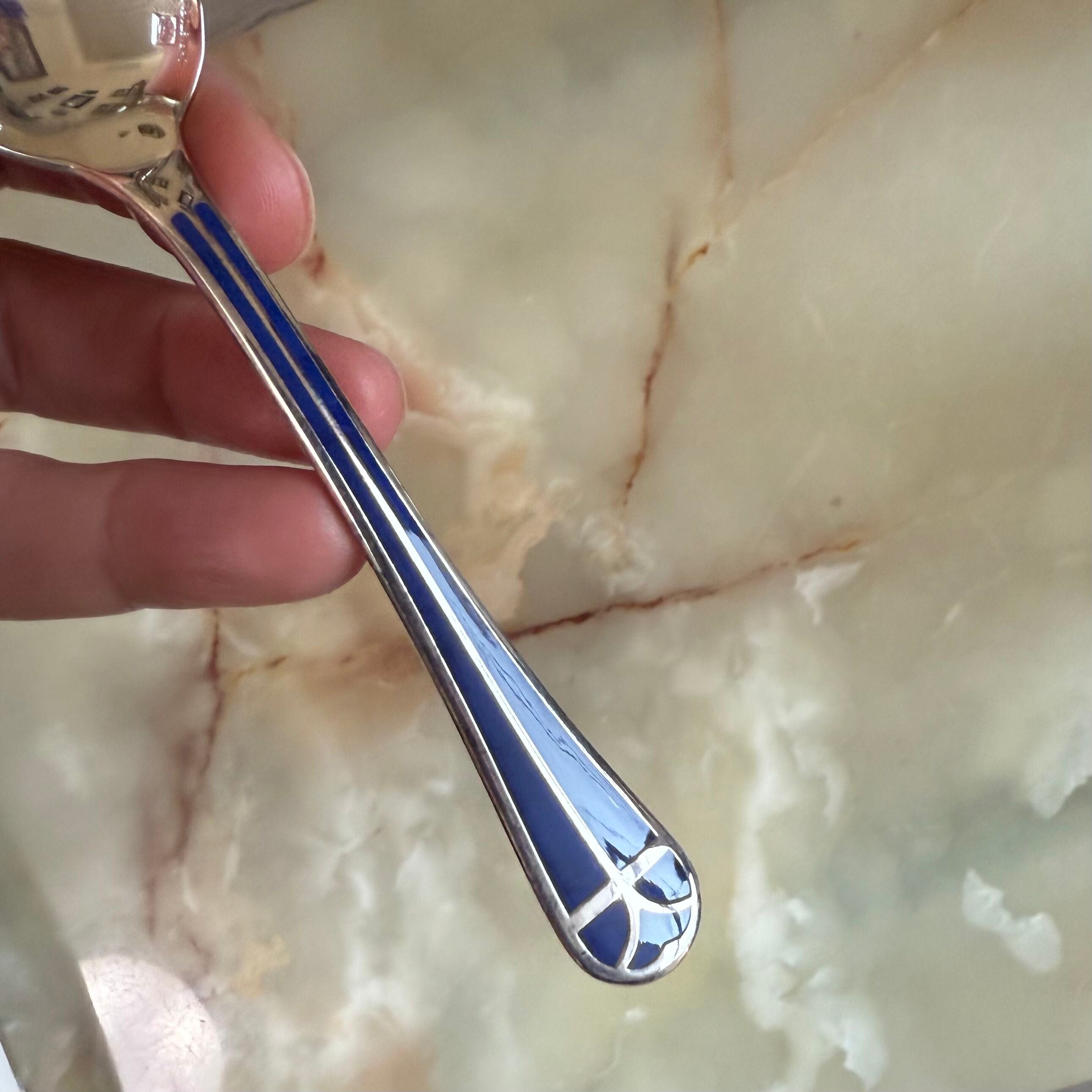 Christofle Talisman Silver Plated Blue Tea Spoon 0141004