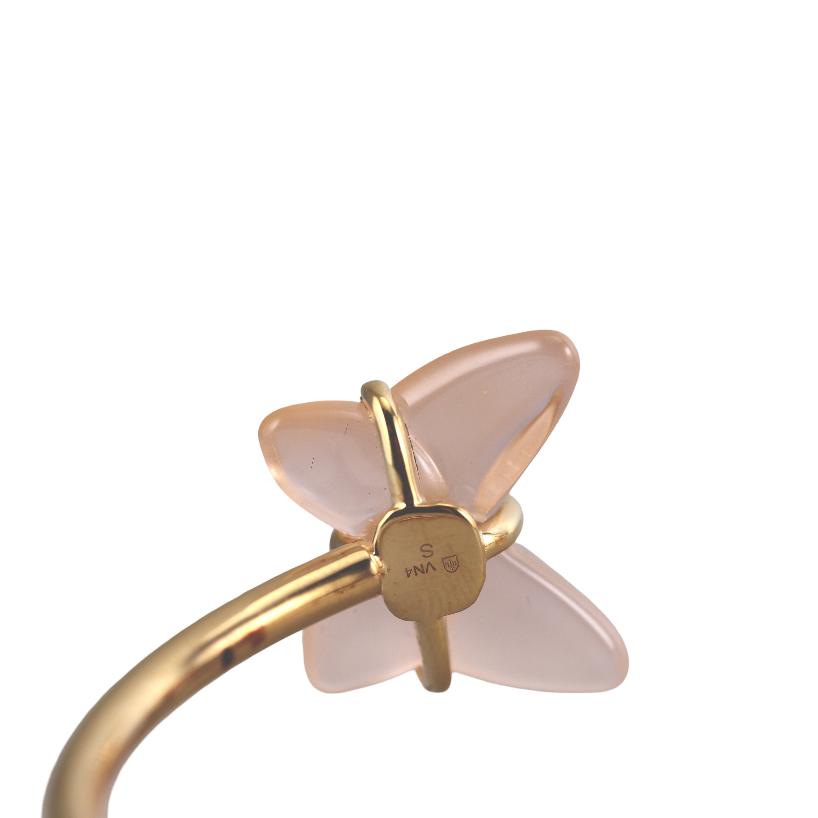Lalique Papillon Peach Crystal Gold Plated Butterfly Bracelet 10754100