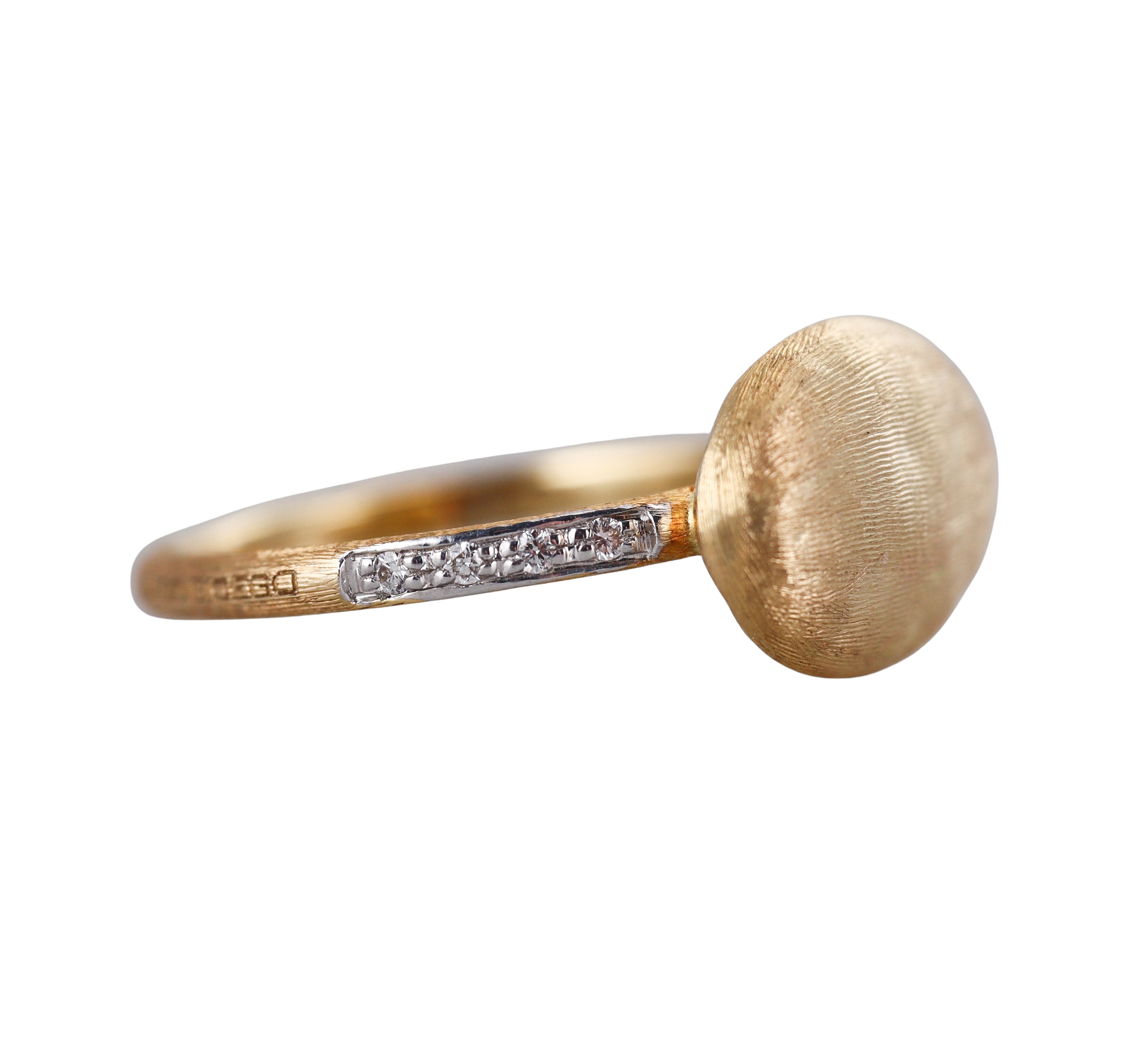 Marco Bicego Siviglia 18K Gold Horizontal Ring with Diamonds