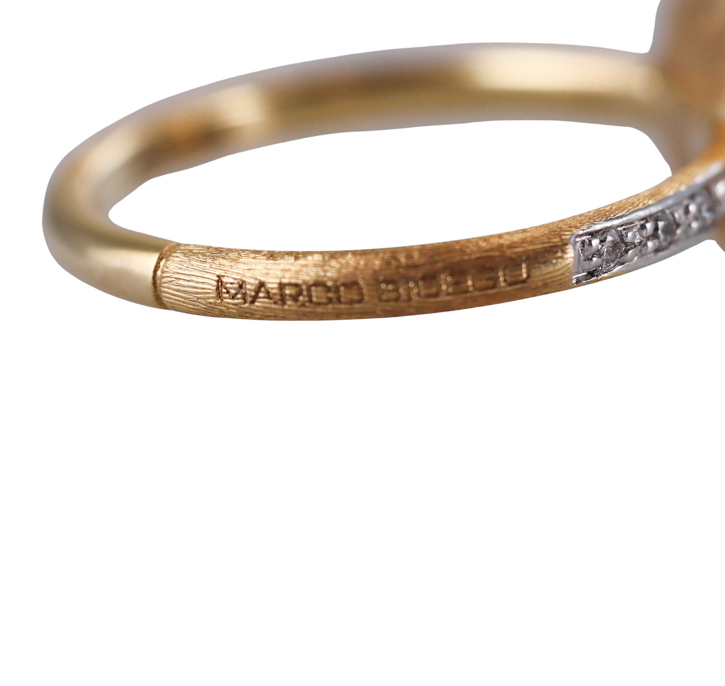 Marco Bicego Siviglia 18K Gold Horizontal Ring with Diamonds